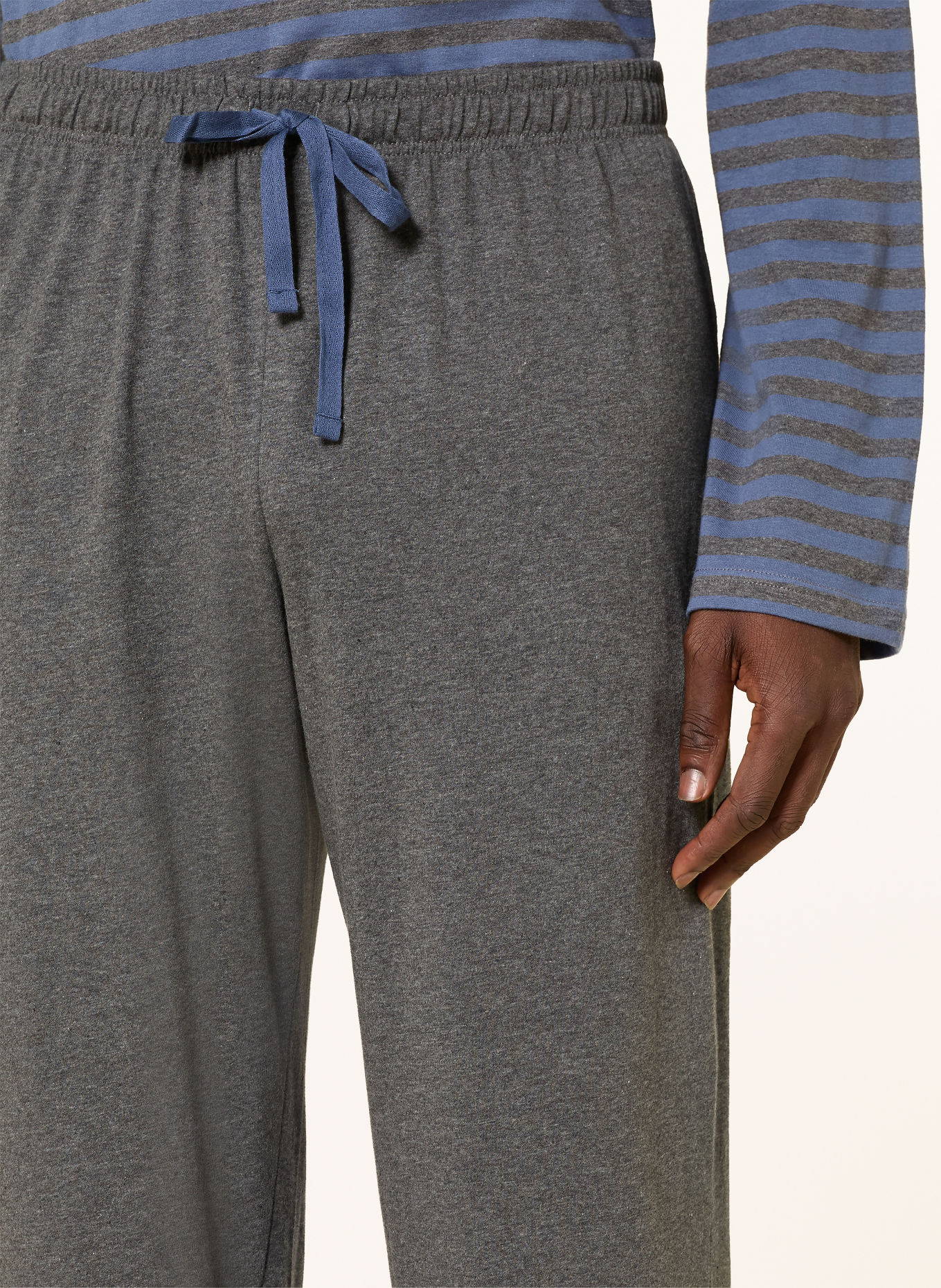 SCHIESSER CASUAL NIGHTWEAR Pajamas: BLUE GRAY / GRAY