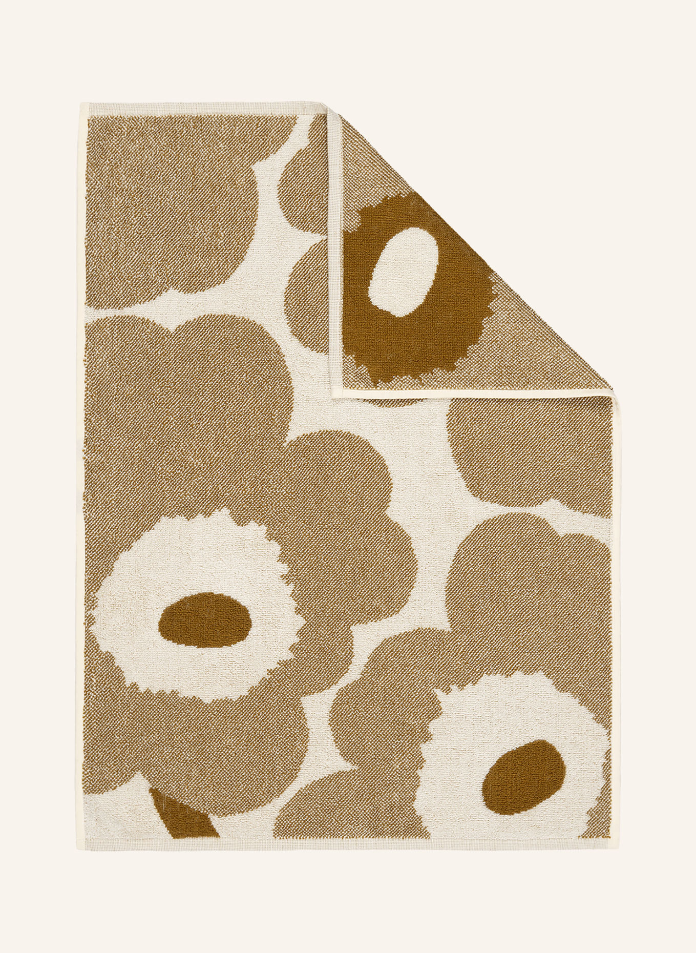 marimekko UNIKKO Hand towel: COGNAC / CREAM