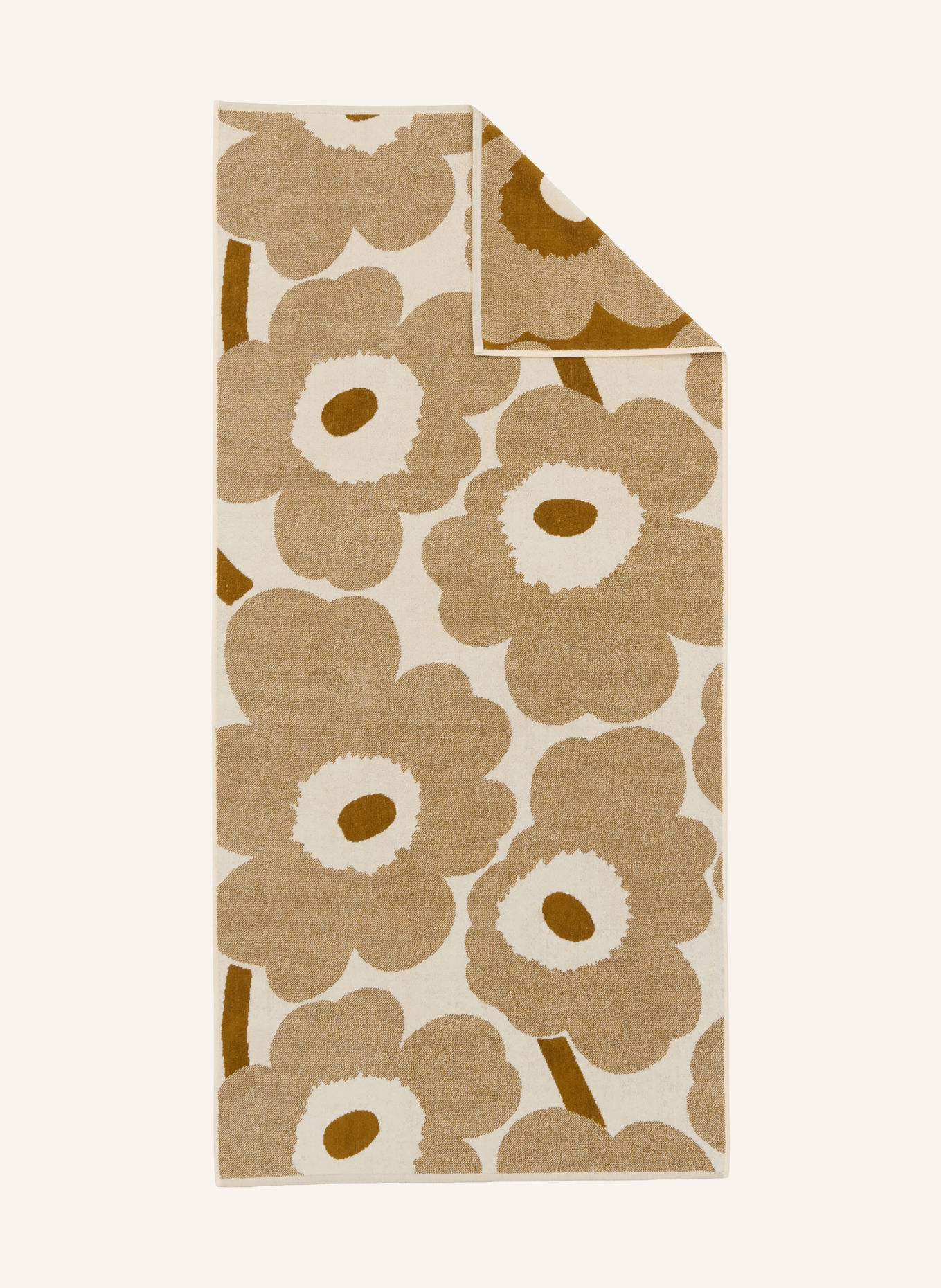 marimekko UNIKKO Bath towel: COGNAC / CREAM