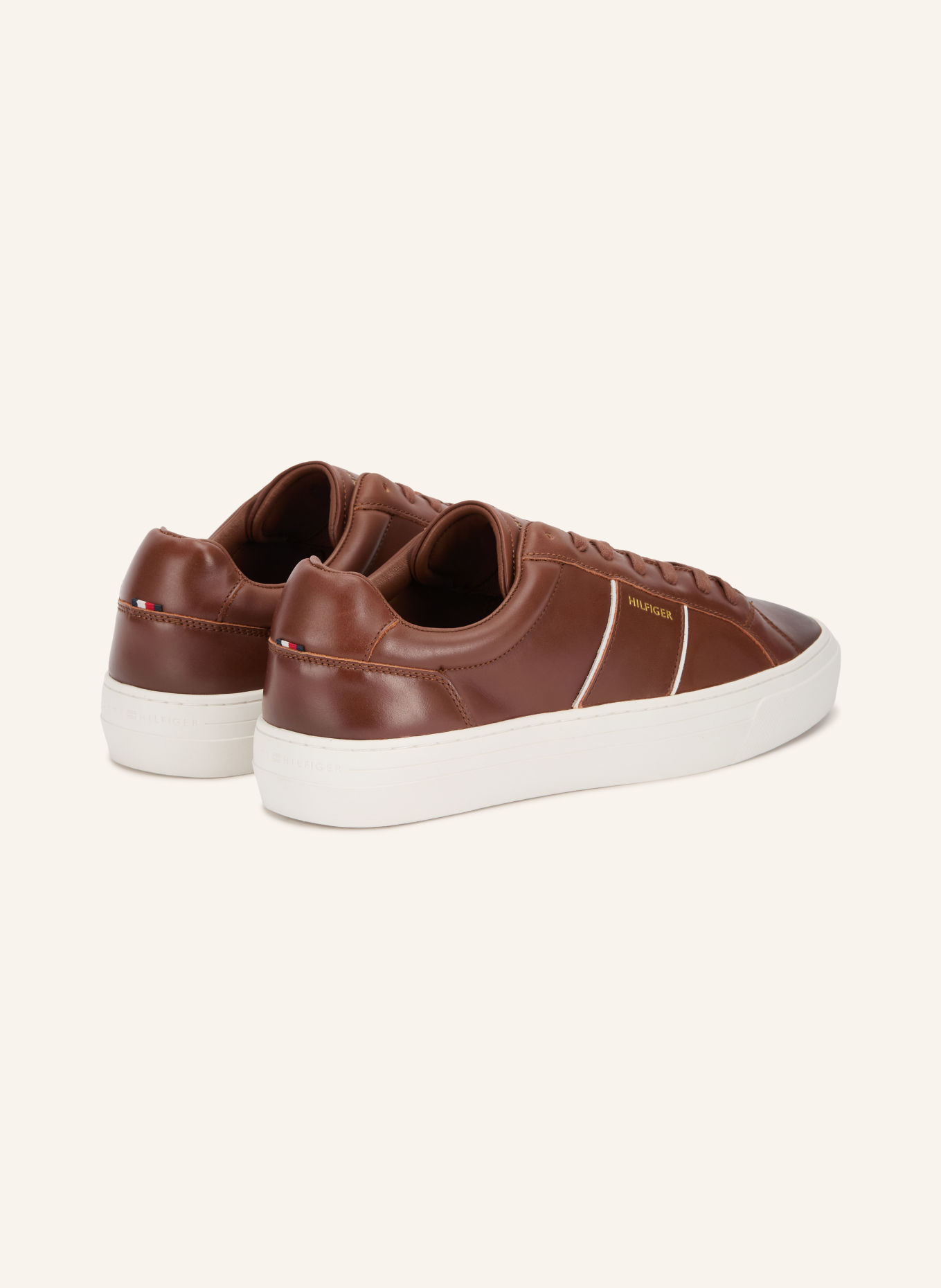 TOMMY HILFIGER Sneaker: COGNAC / GOLD