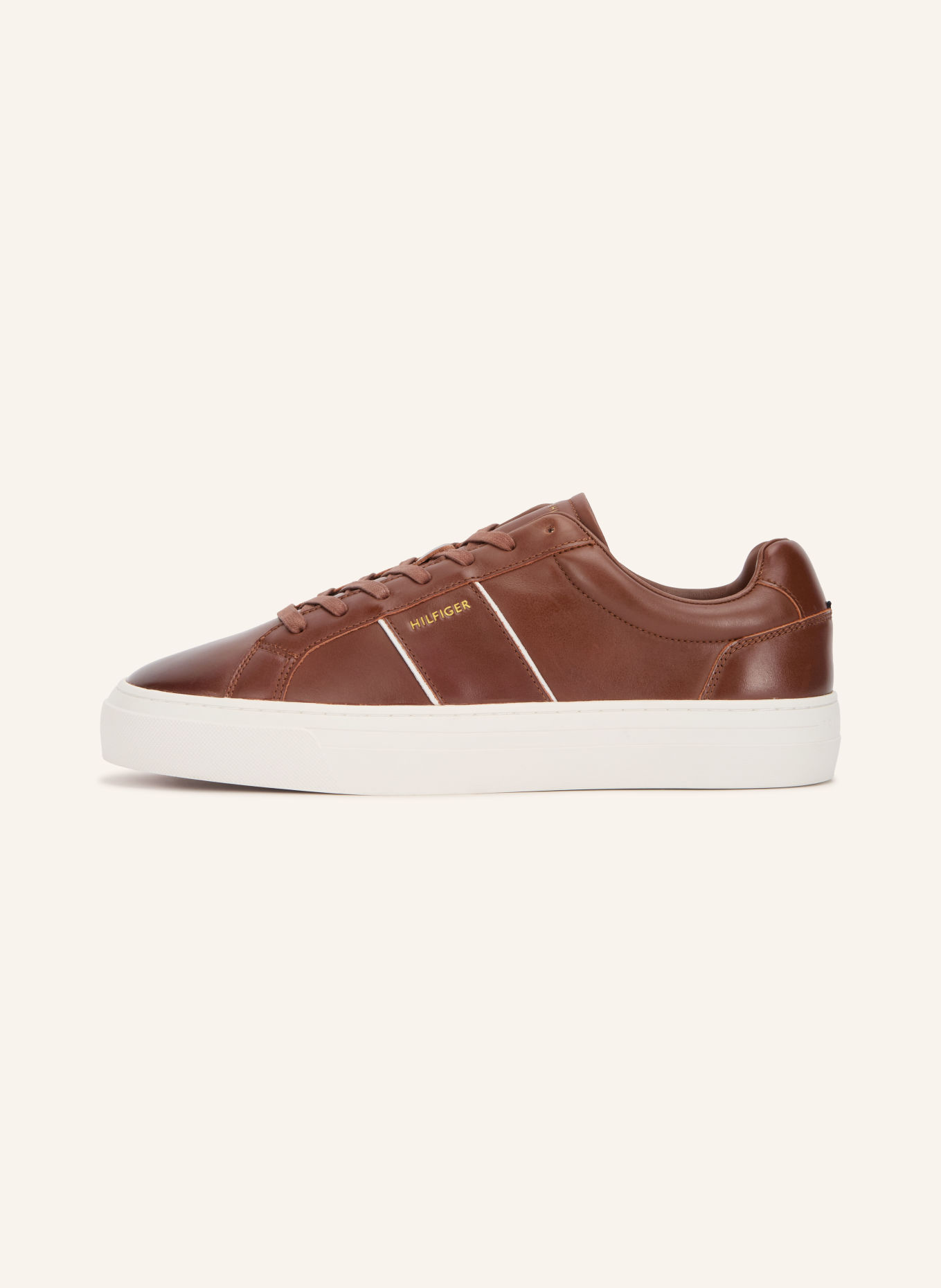 TOMMY HILFIGER Sneaker: COGNAC / GOLD