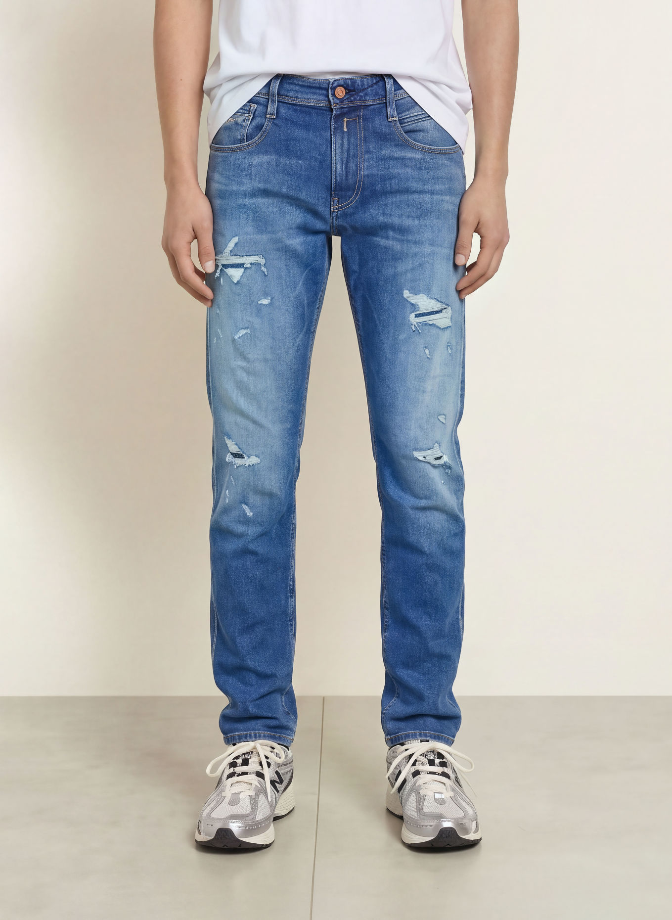 REPLAY Jeans i ekstra slim fit: C009 MEDIUM BLUE