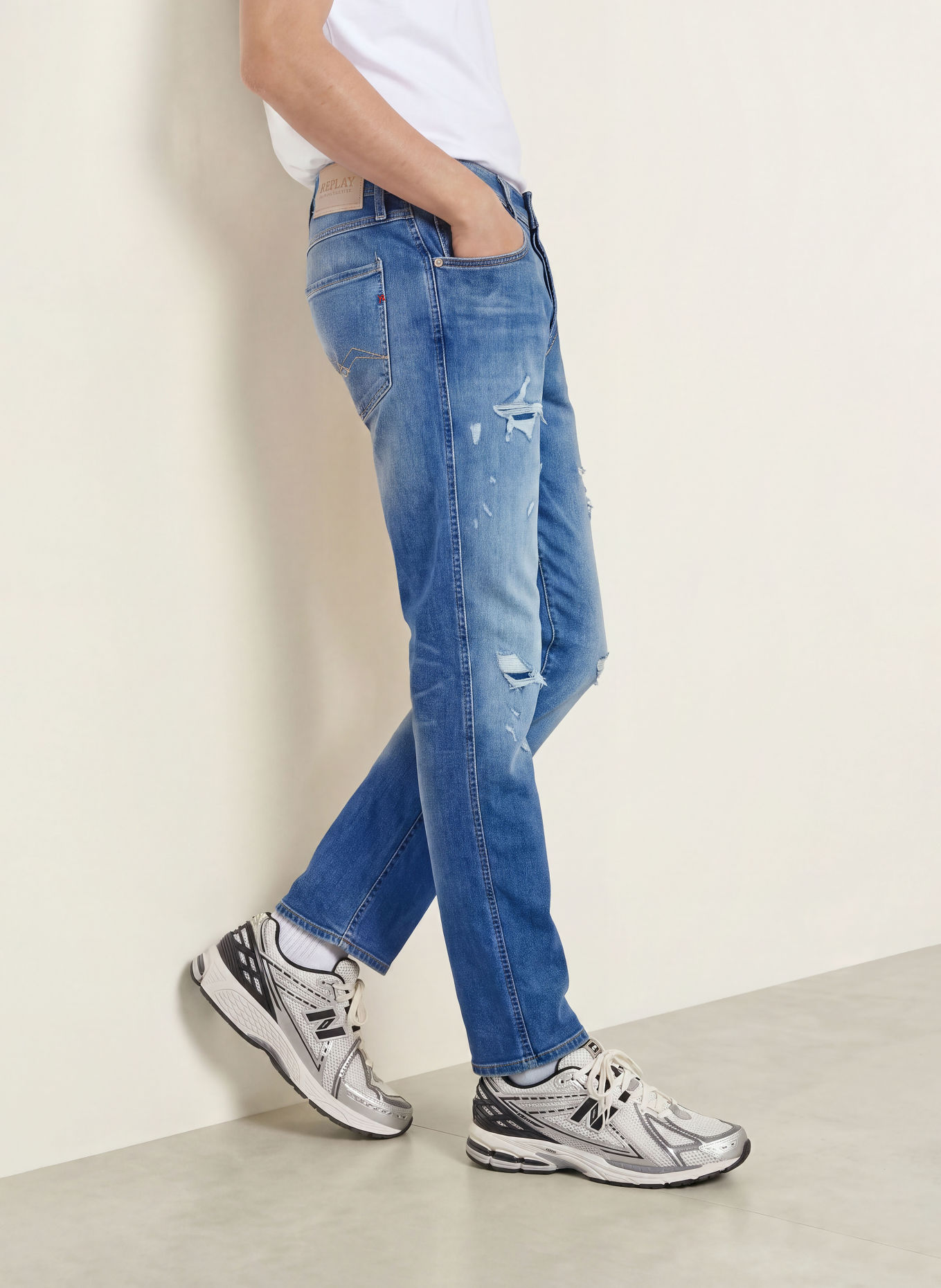 REPLAY Jeans i ekstra slim fit: C009 MEDIUM BLUE