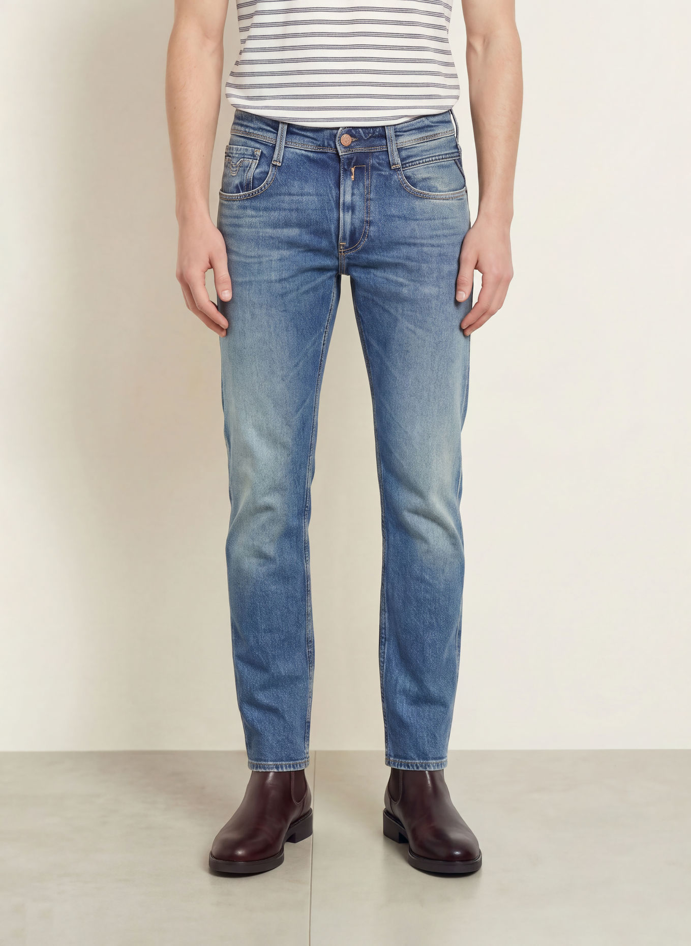 REPLAY Jeans ANBASS Slim Fit: C009 MEDIUM BLUE
