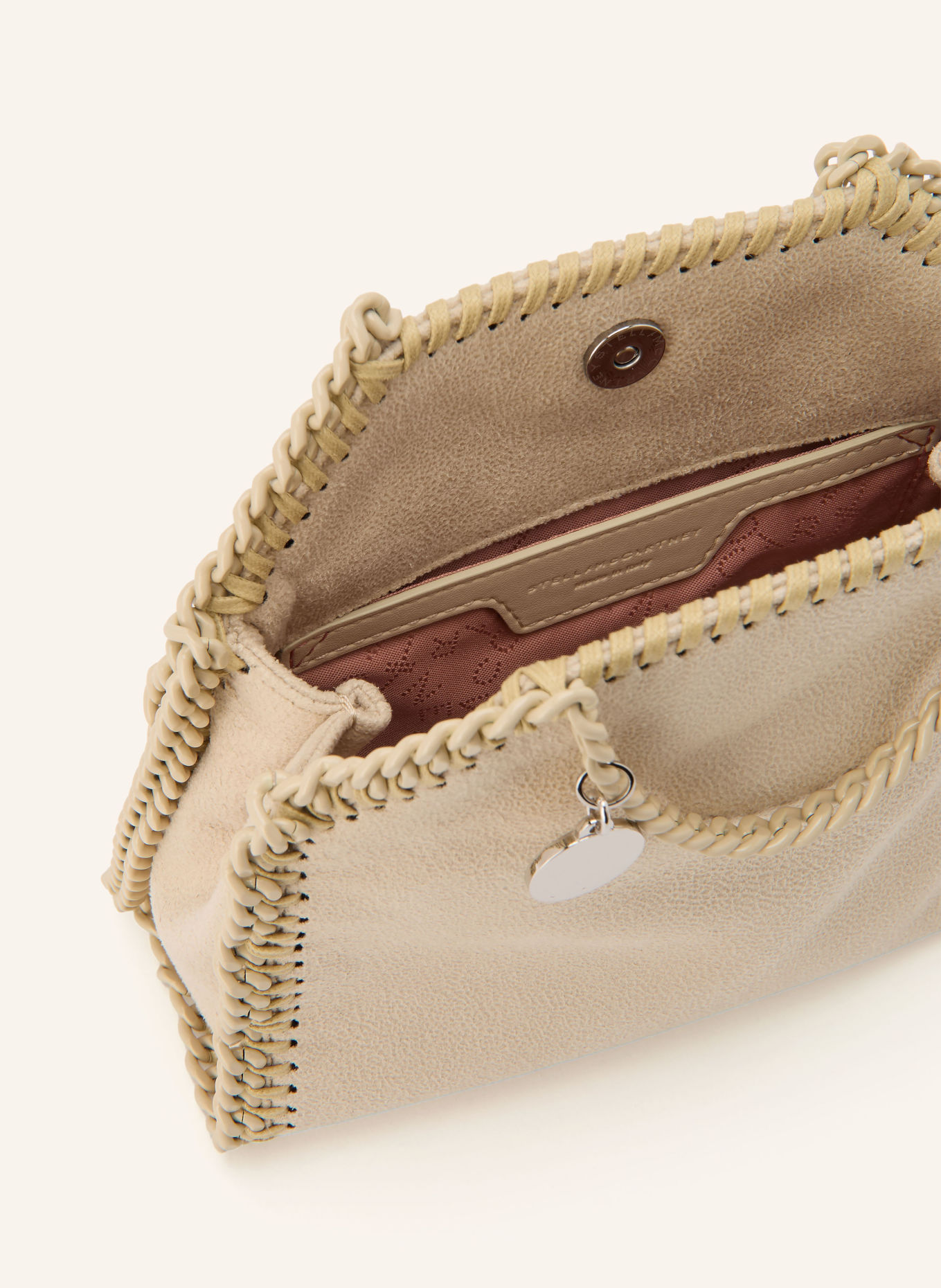 STELLA McCARTNEY FALABELLA TINY Bucket bag: ECRU