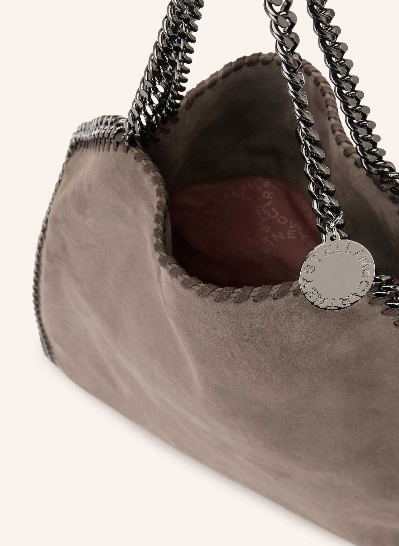 STELLA McCARTNEY Schultertasche FALABELLA: TAUPE / PLATIN