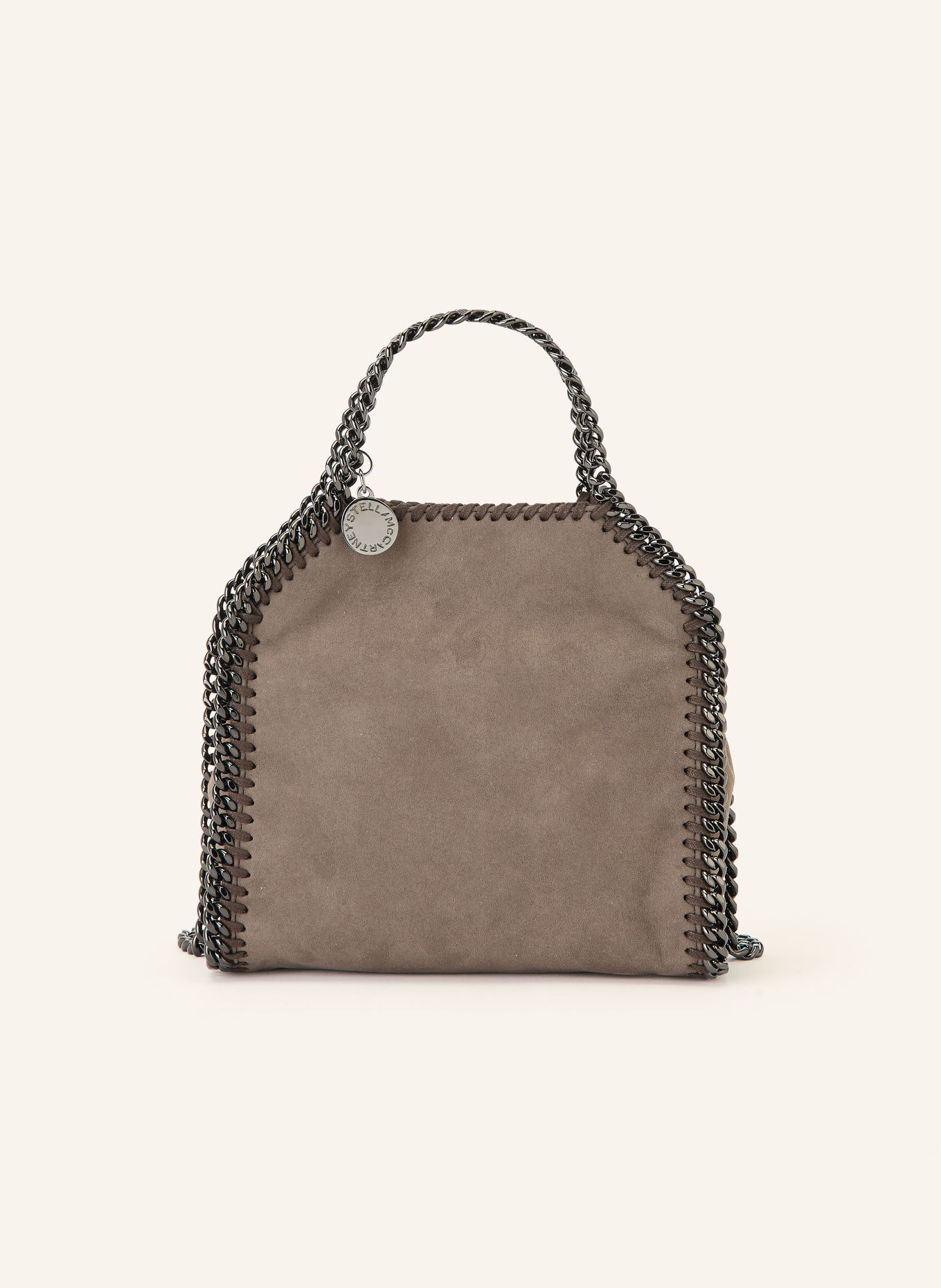 STELLA McCARTNEY Kabelka přes rameno FALABELLA TINY: ČERNOŠEDÁ / ČERNÁ
