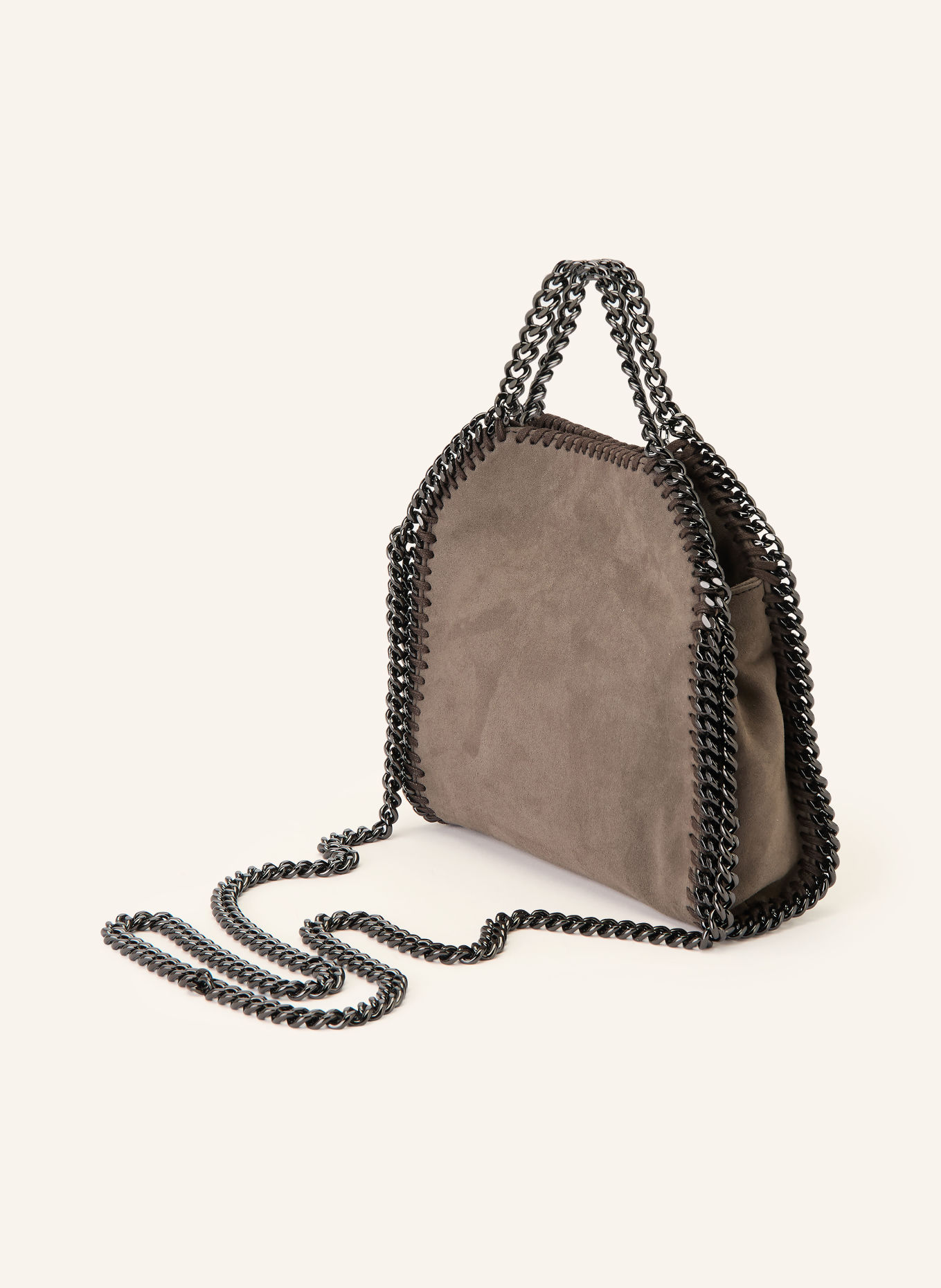 STELLA McCARTNEY Kabelka přes rameno FALABELLA TINY: ČERNOŠEDÁ / ČERNÁ