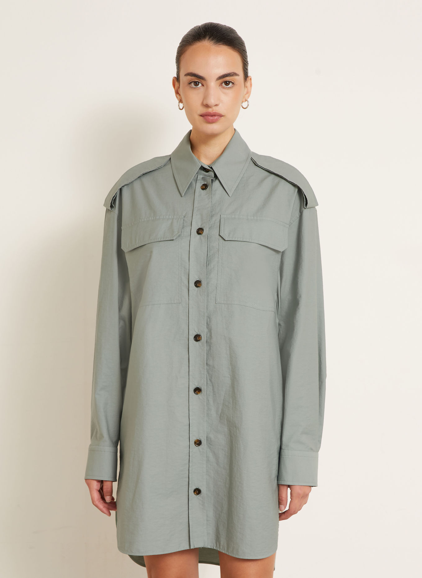 STELLA McCARTNEY Robe chemise: MENTHE