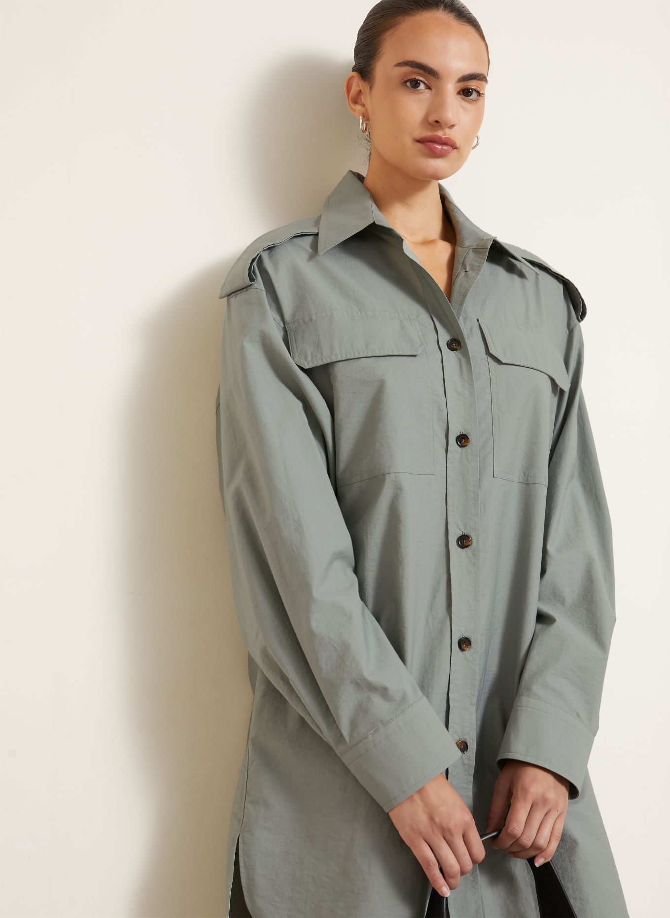 STELLA McCARTNEY Robe chemise: MENTHE