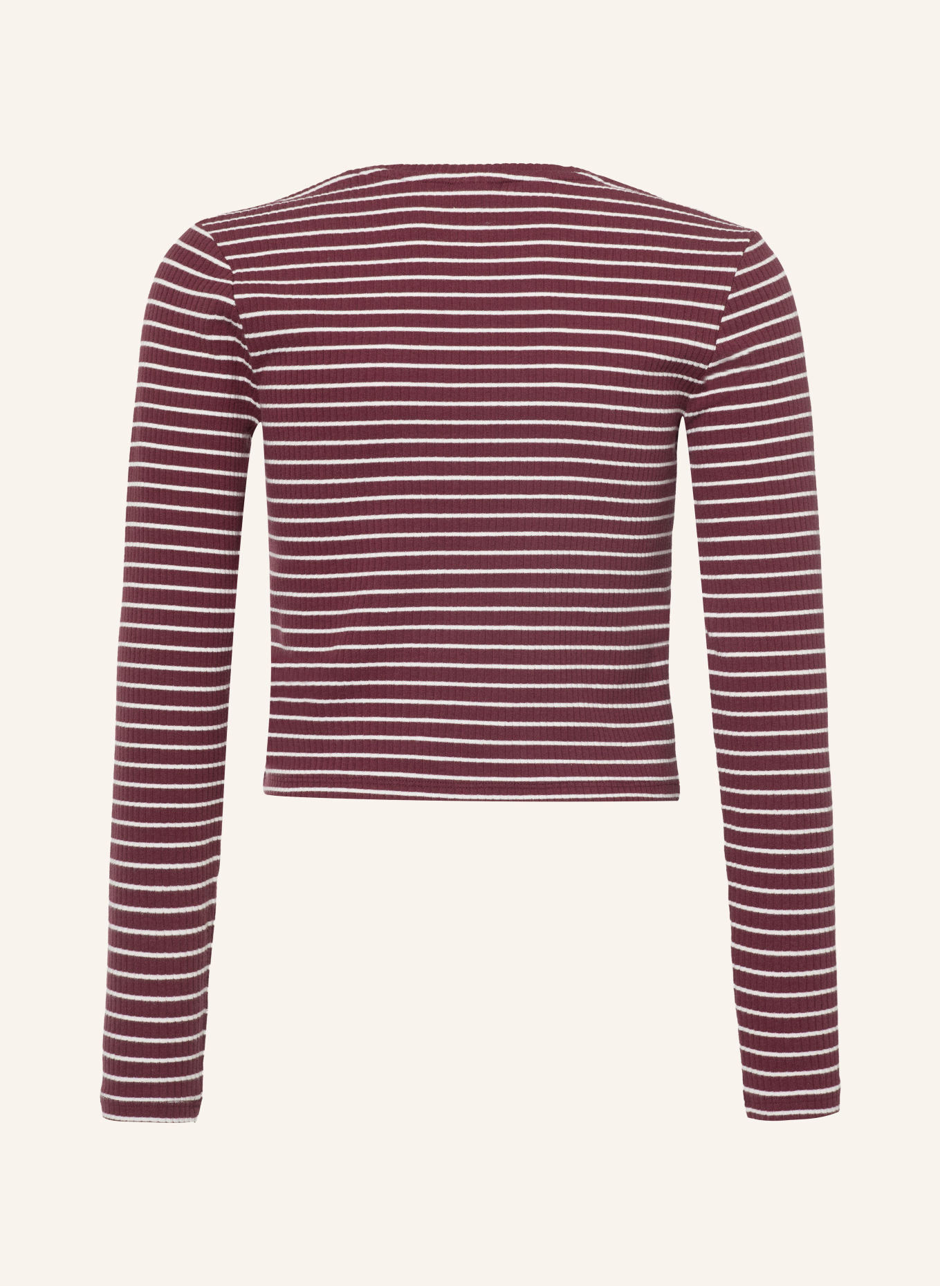 s.Oliver RED Longsleeve: DONKERROOD / WIT