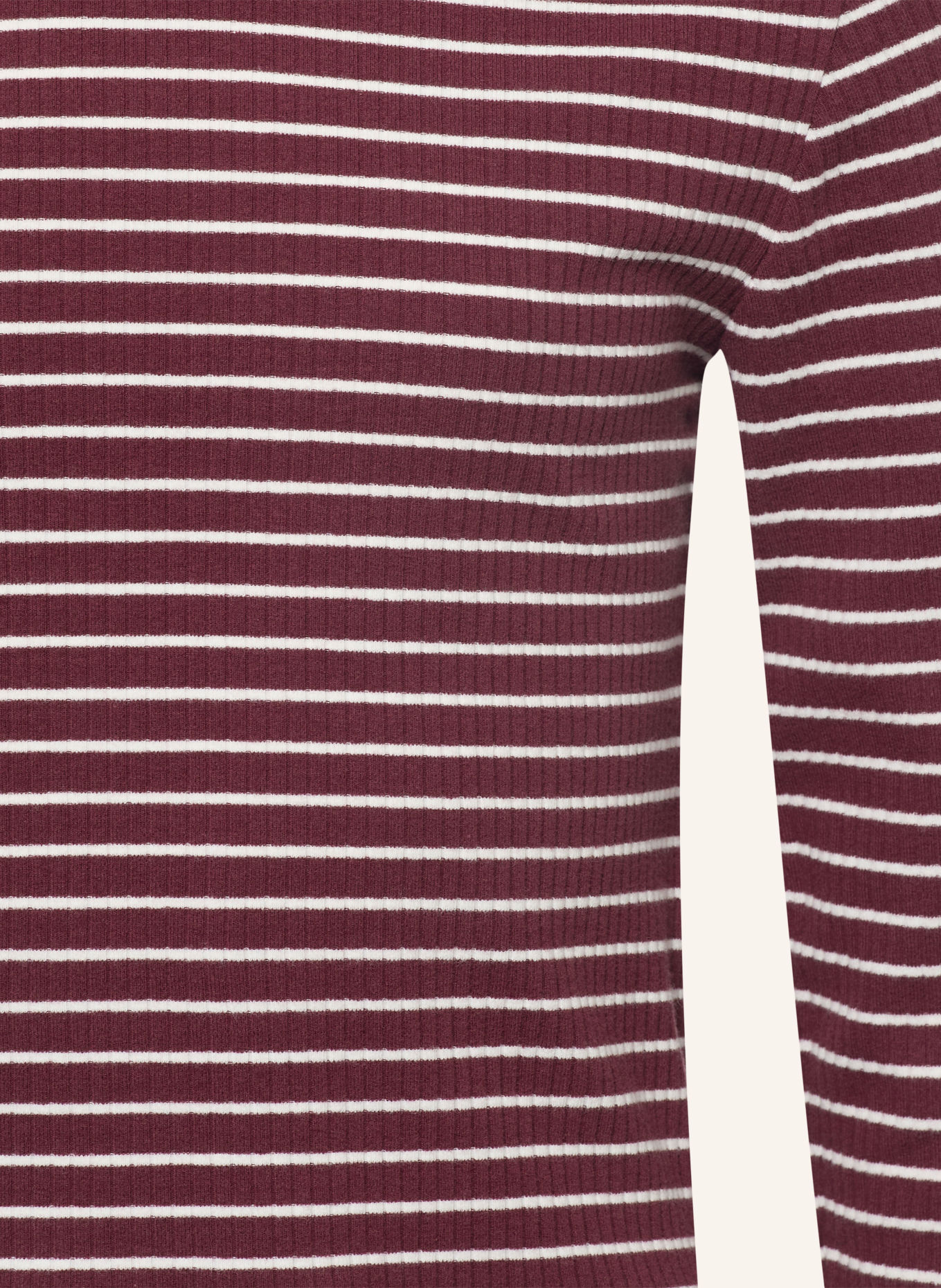 s.Oliver RED Longsleeve: DONKERROOD / WIT