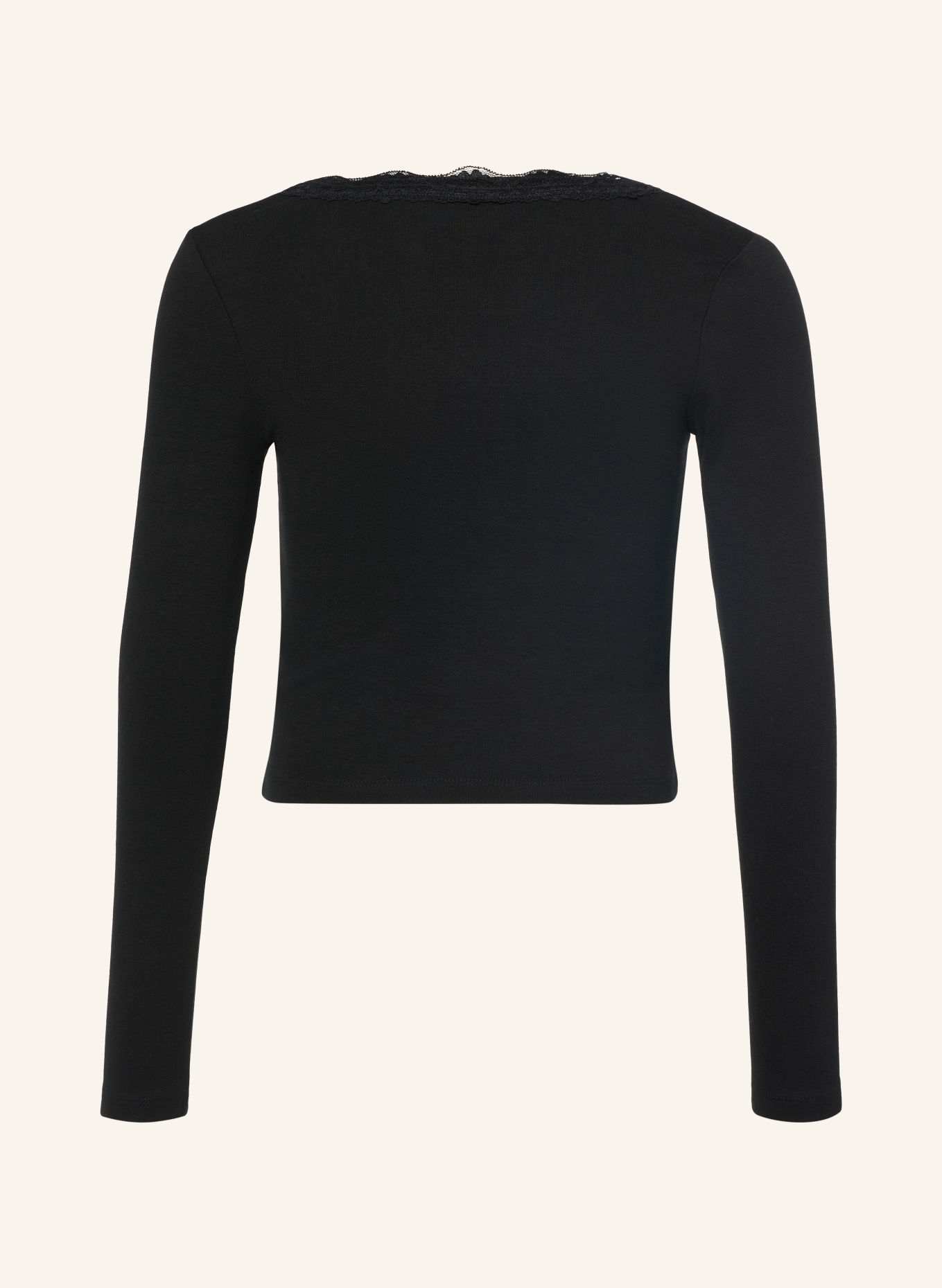 s.Oliver RED Longsleeve met lange mouwen en kant: ZWART