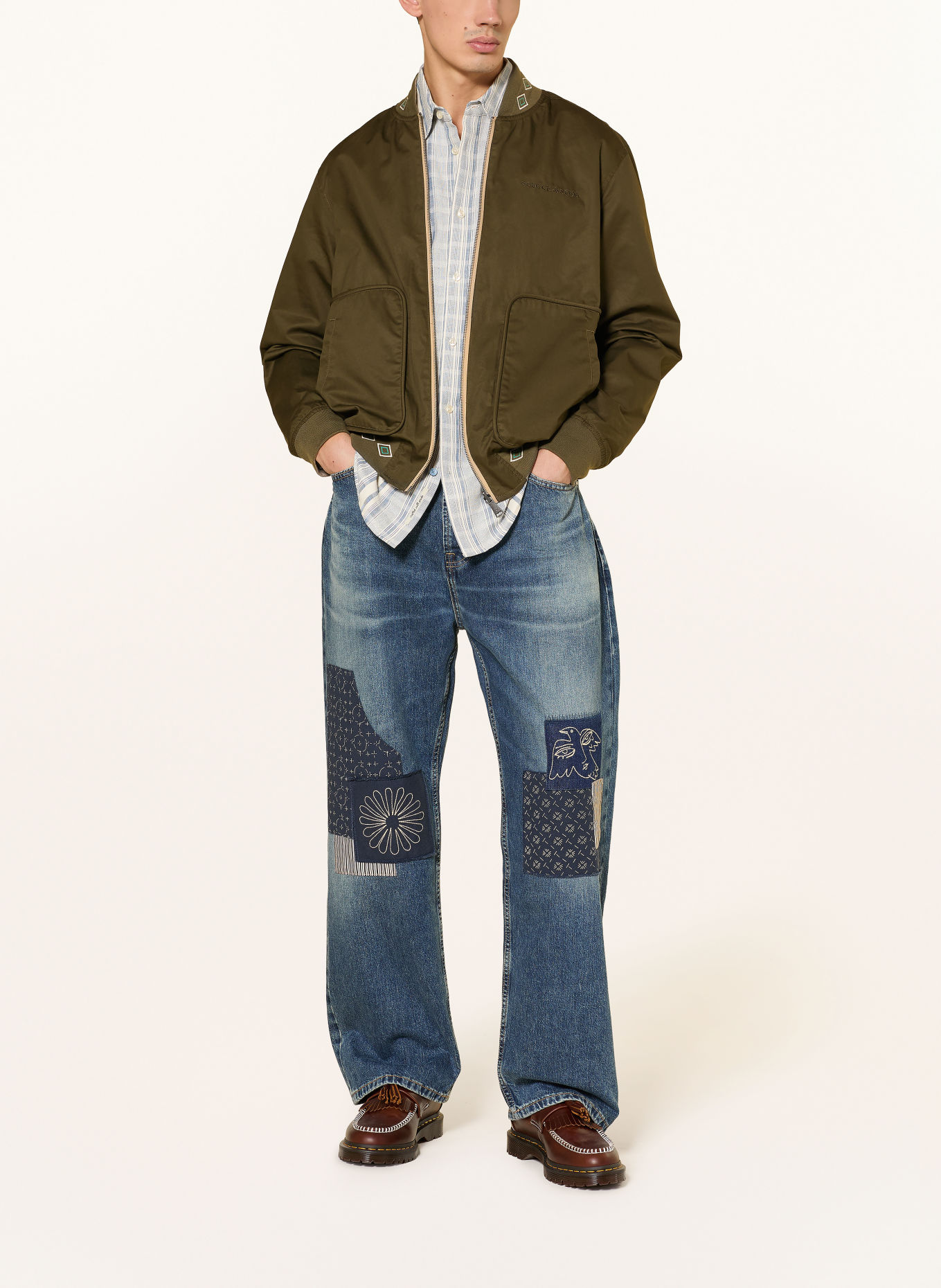 SCOTCH & SODA Jachetă reversibilă: VERDE ÎNCHIS / CAMEL / ECRU