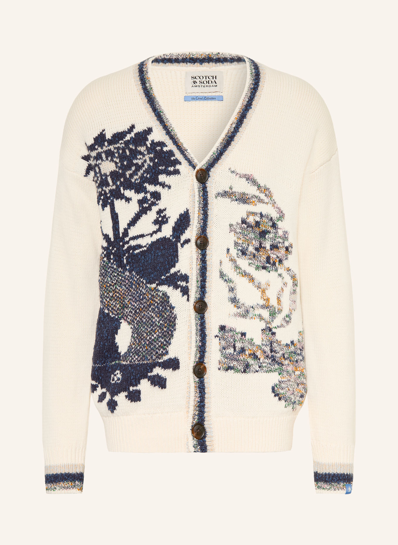 SCOTCH & SODA Gilet: ÉCRU / VERT / BLEU FONCÉ