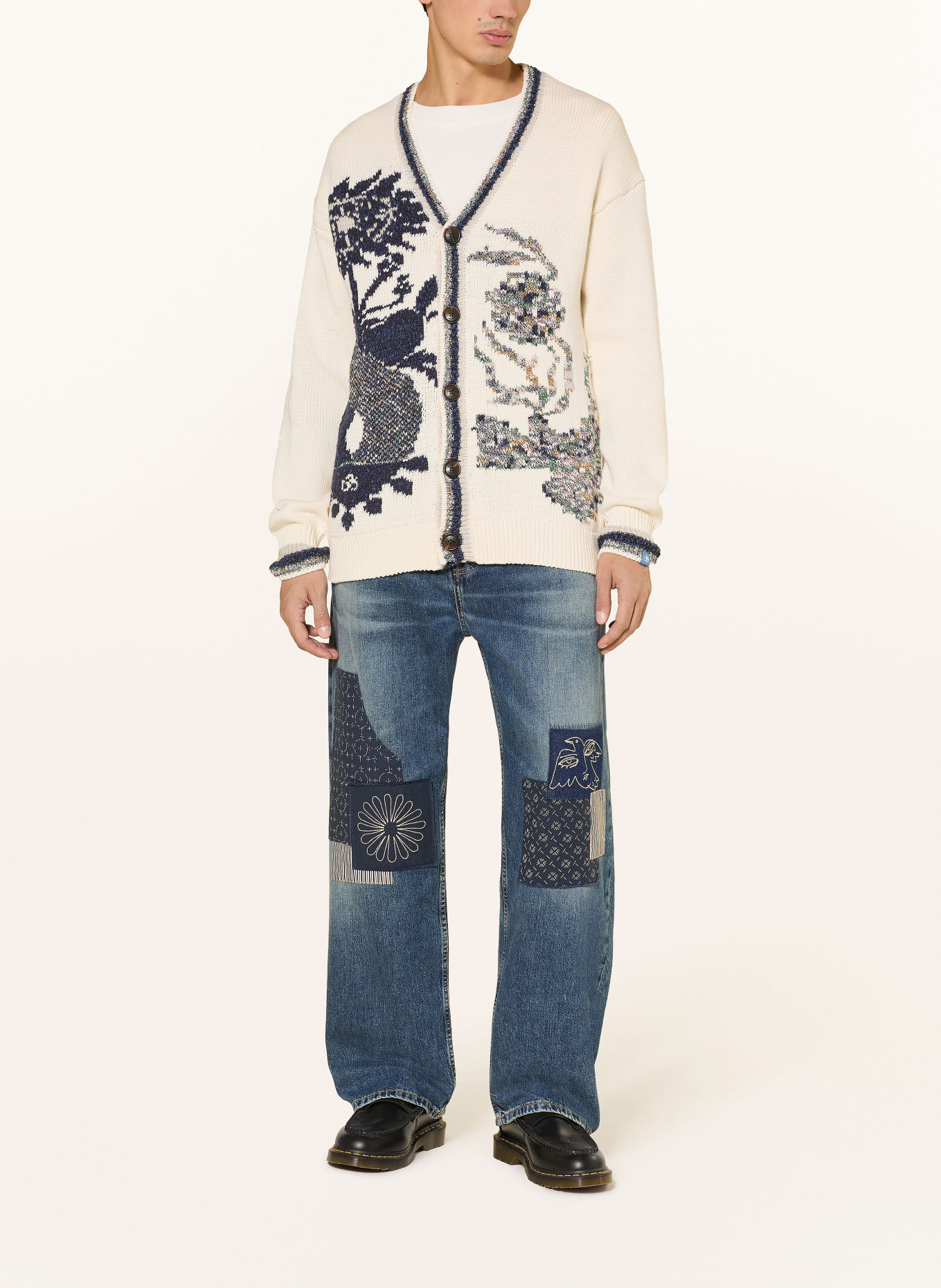 SCOTCH & SODA Gilet: ÉCRU / VERT / BLEU FONCÉ