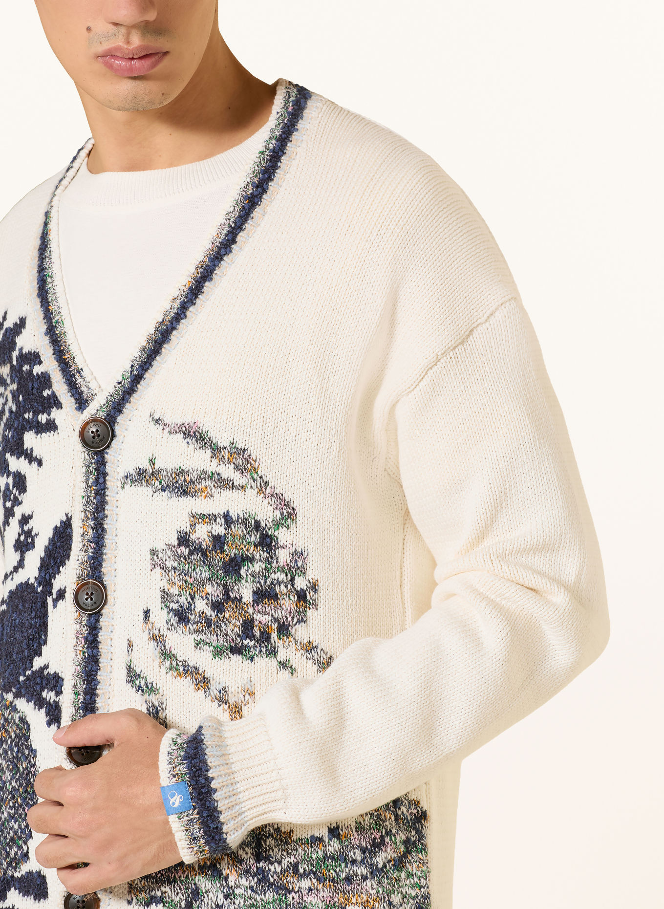 SCOTCH & SODA Gilet: ÉCRU / VERT / BLEU FONCÉ