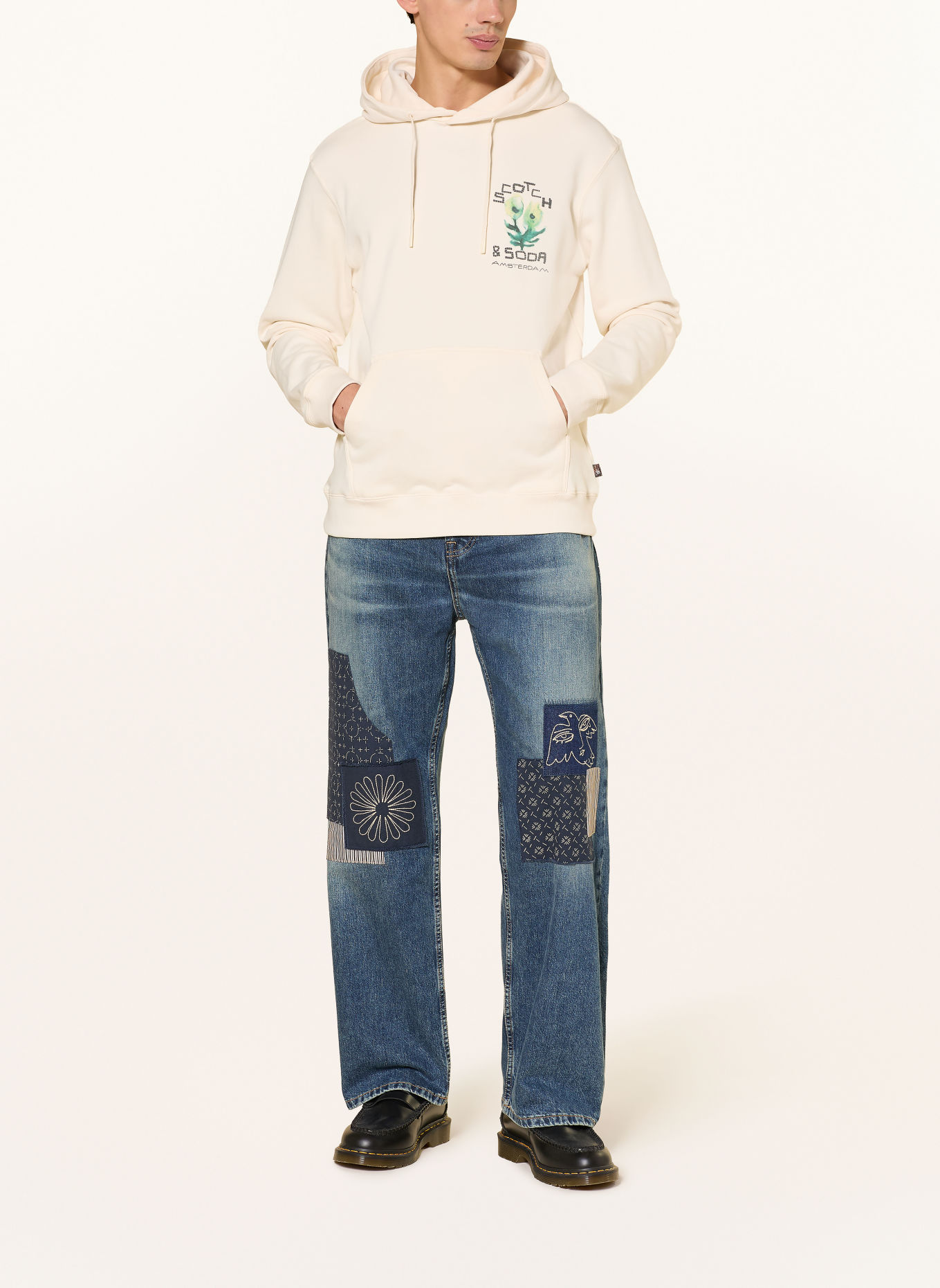 SCOTCH & SODA Huvtröja: GRÄDDE / PETROL / SVART