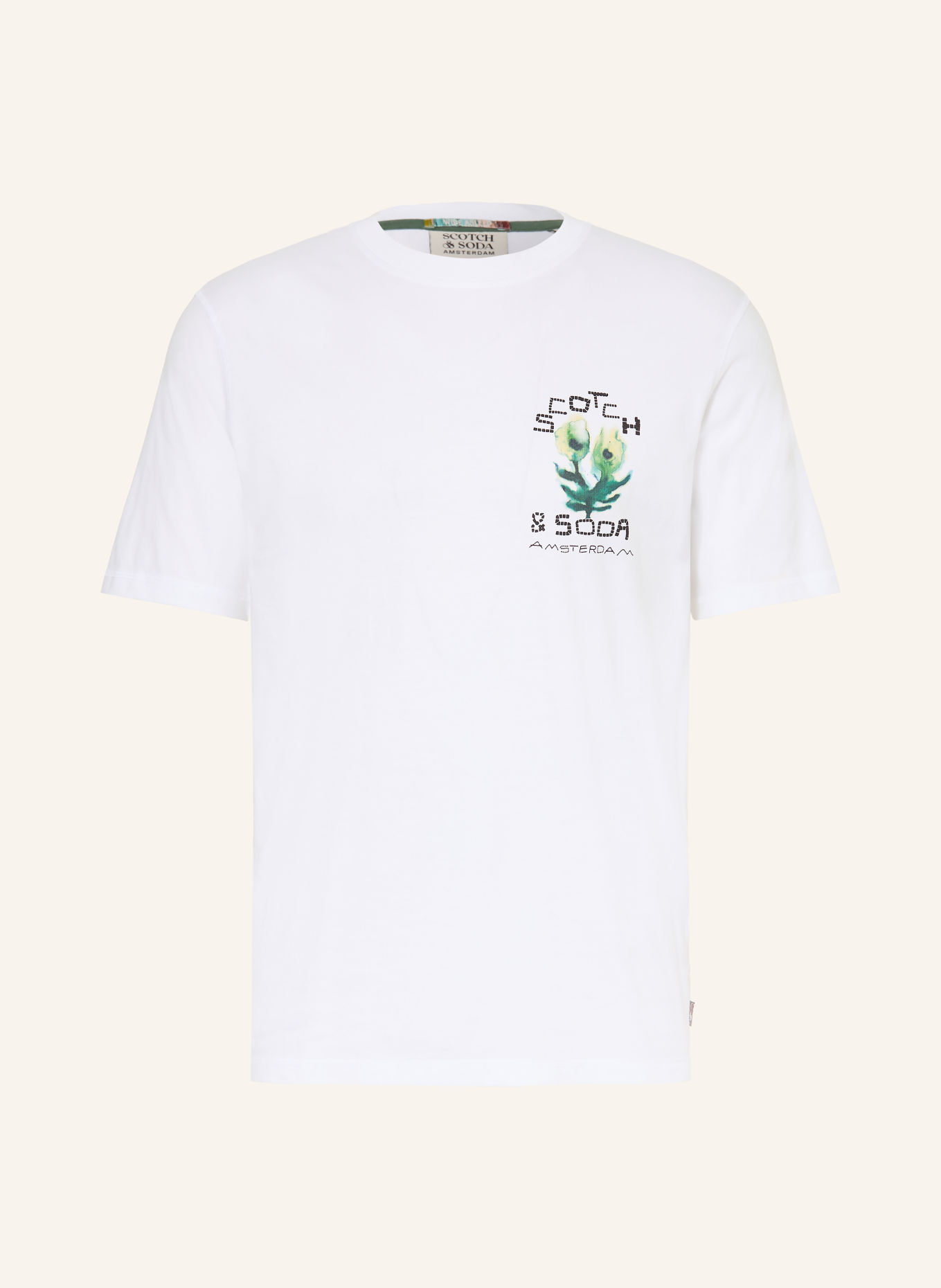 SCOTCH & SODA Tricou: ALB / PETROL / NEGRU