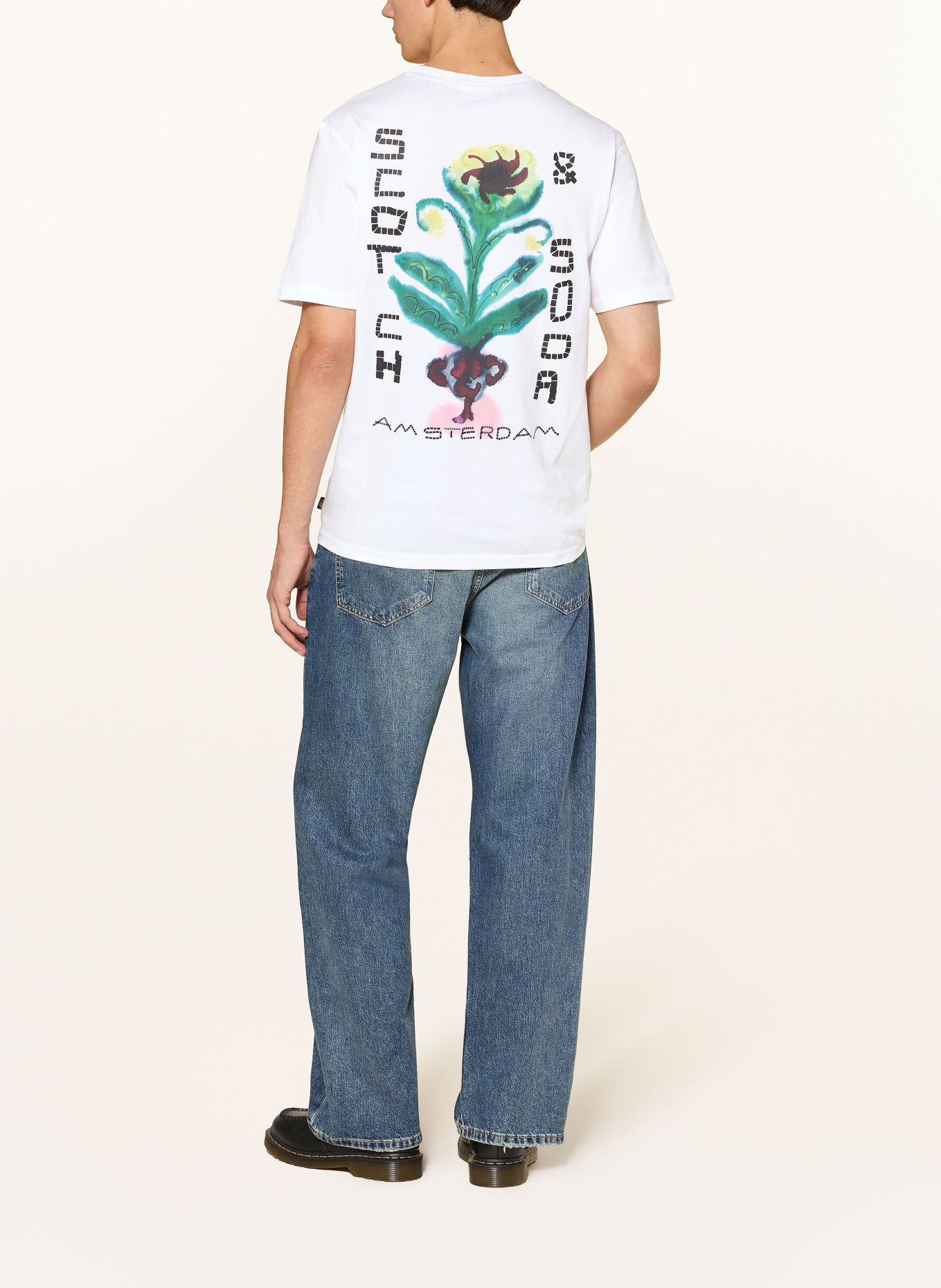 SCOTCH & SODA Tricou: ALB / PETROL / NEGRU