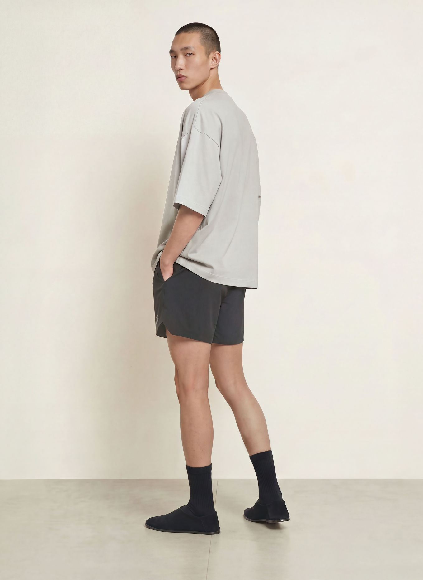 ESSENTIALS - FEAR OF GOD Tricou cu mâneci 3/4: ALB