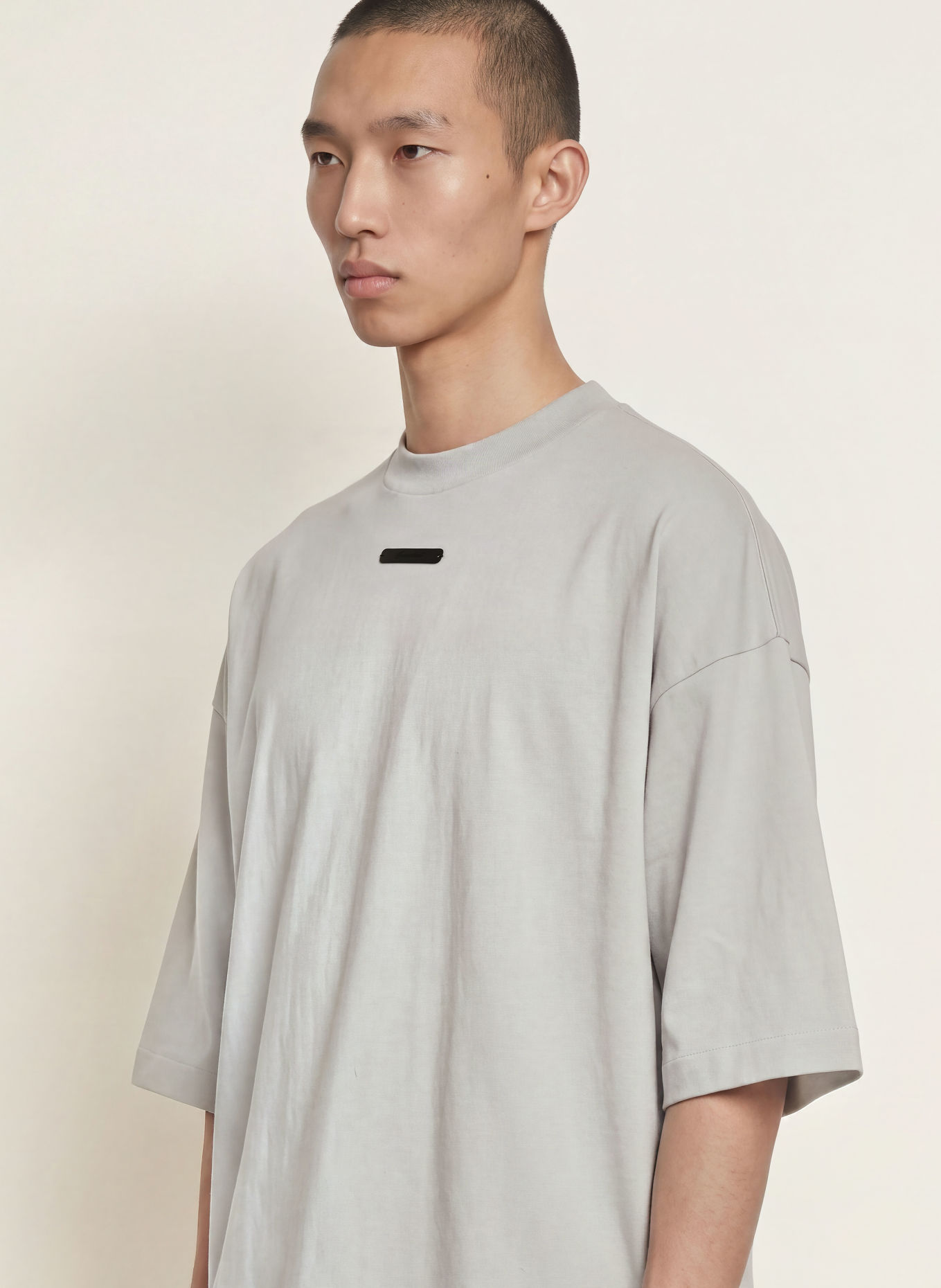 ESSENTIALS - FEAR OF GOD Tricou cu mâneci 3/4: ALB