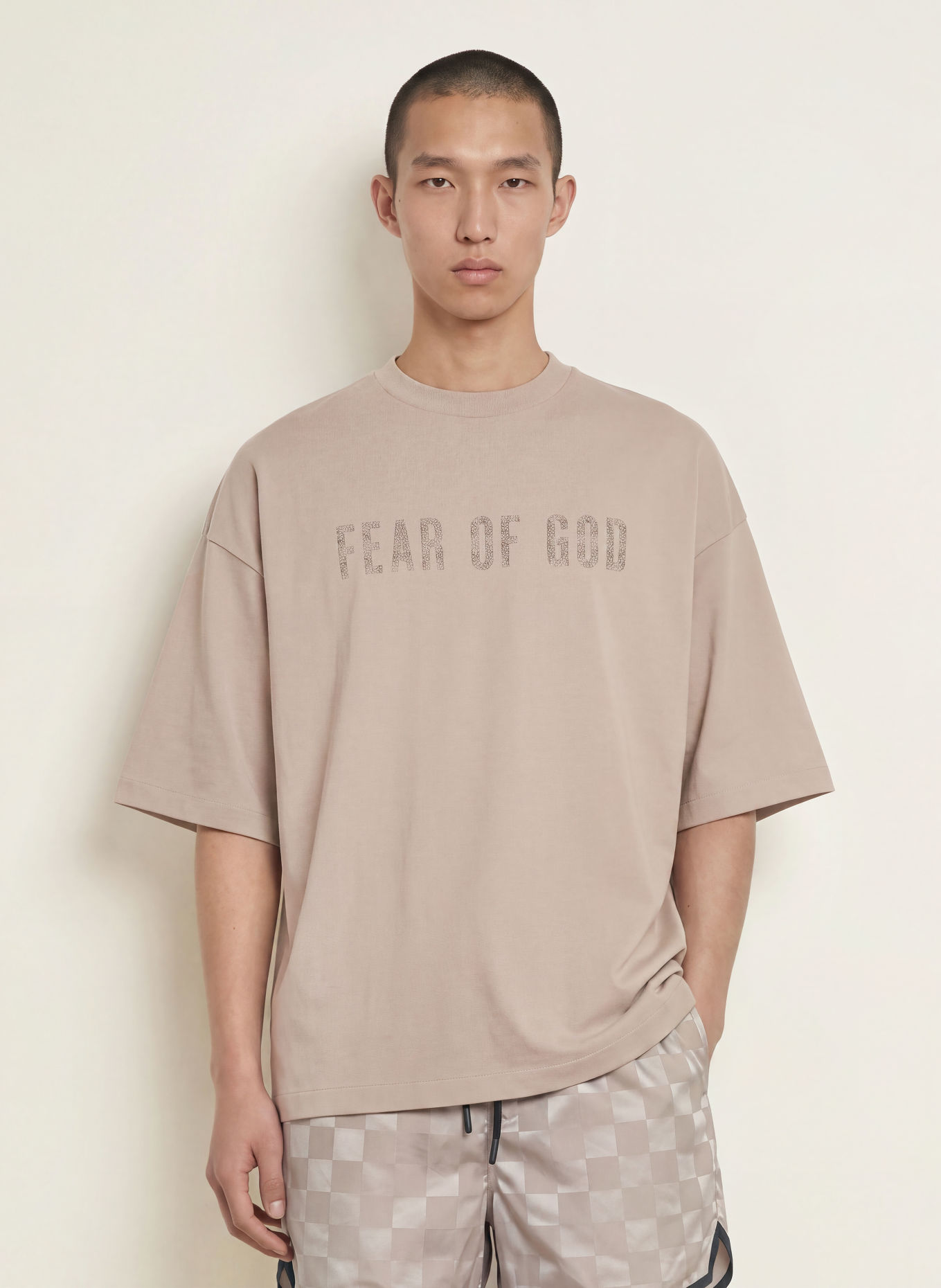 ESSENTIALS - FEAR OF GOD Shirt met 3/4-mouwen: TAUPE