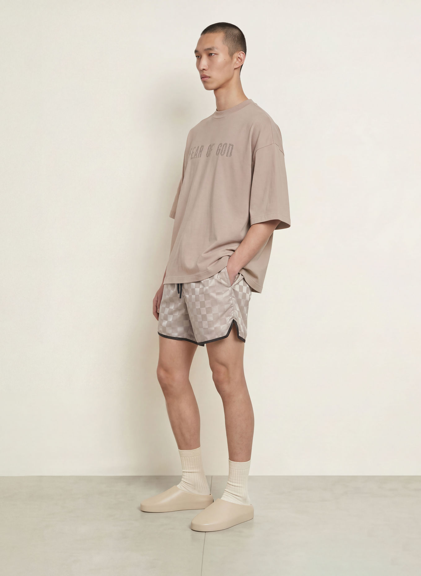 ESSENTIALS - FEAR OF GOD Shirt met 3/4-mouwen: TAUPE