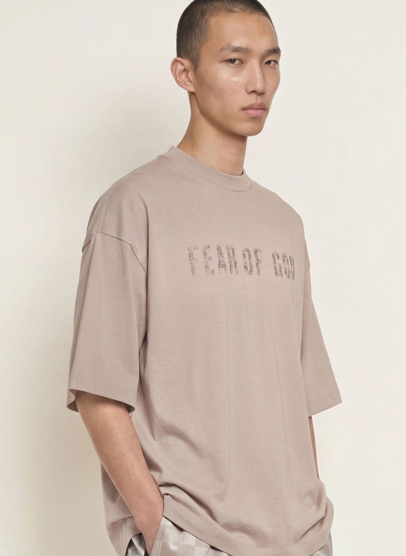 ESSENTIALS - FEAR OF GOD Shirt met 3/4-mouwen: TAUPE