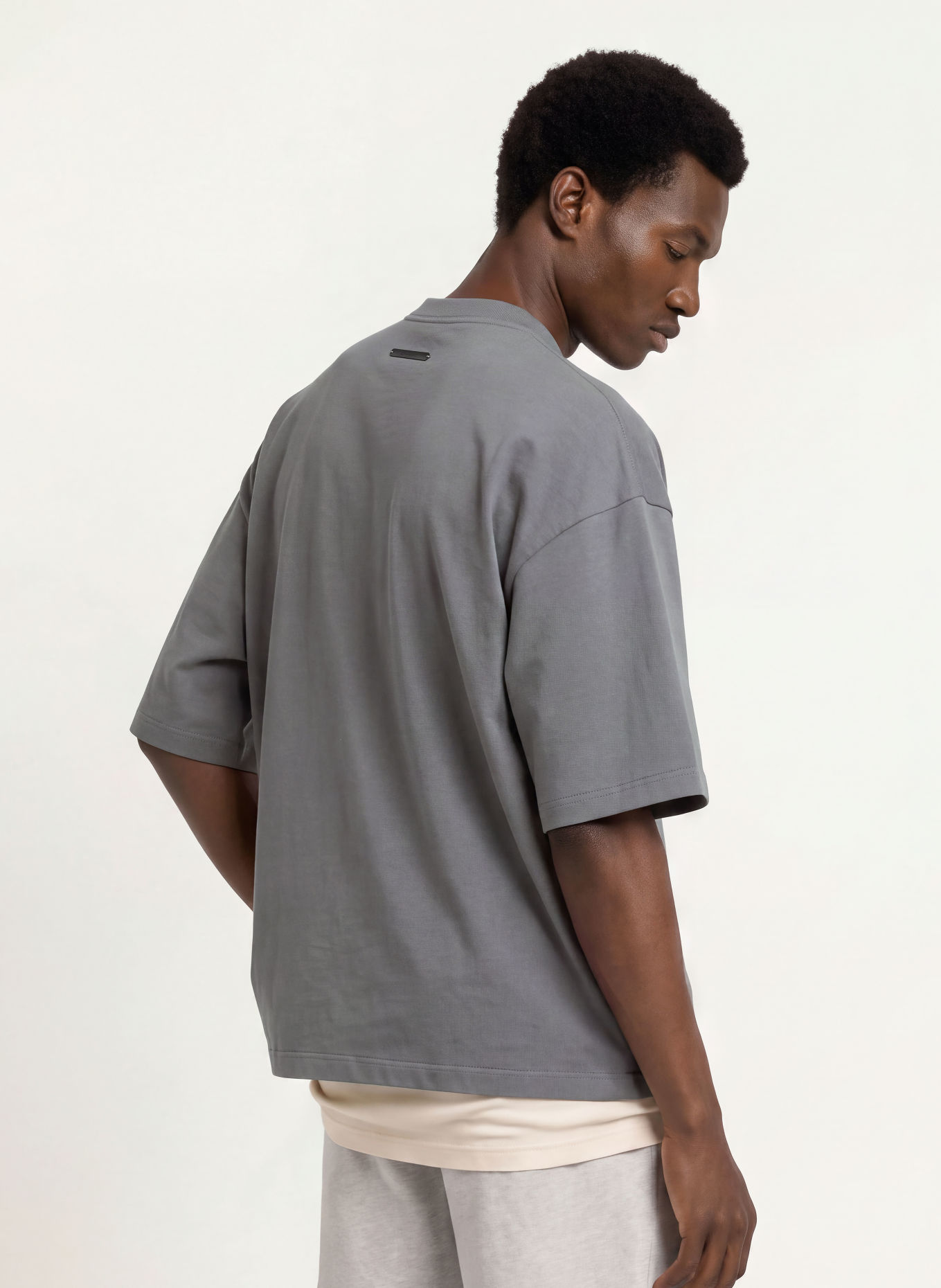 ESSENTIALS - FEAR OF GOD Tricou cu mâneci 3/4: GRI ÎNCHIS