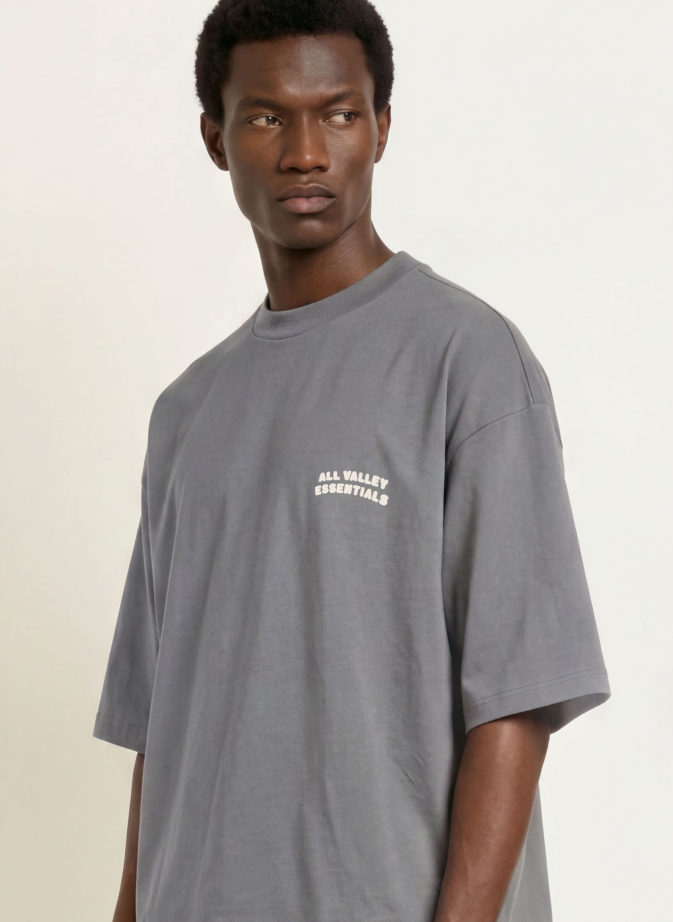 ESSENTIALS - FEAR OF GOD Tricou cu mâneci 3/4: GRI ÎNCHIS
