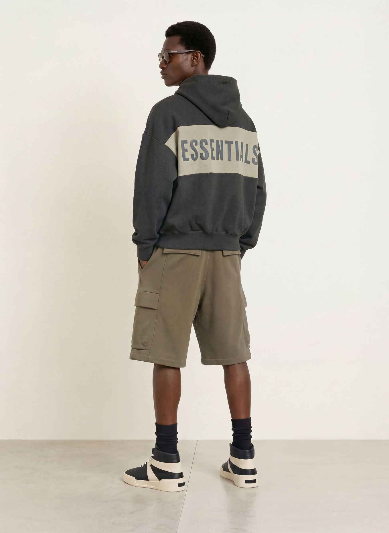 ESSENTIALS - FEAR OF GOD Hoodie: DONKERGRIJS / GRIJS