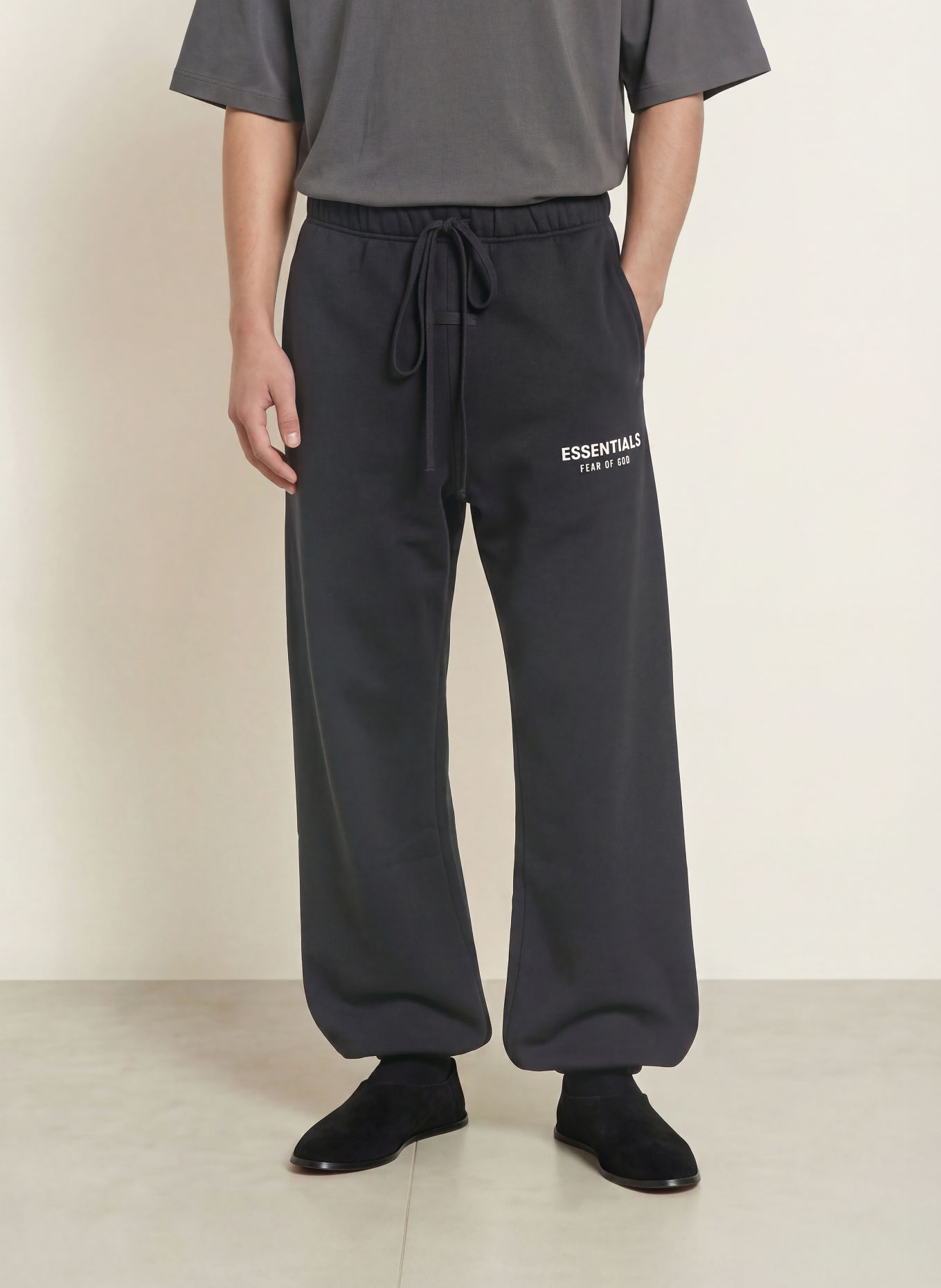 ESSENTIALS - FEAR OF GOD Pantaloni de trening: NEGRU