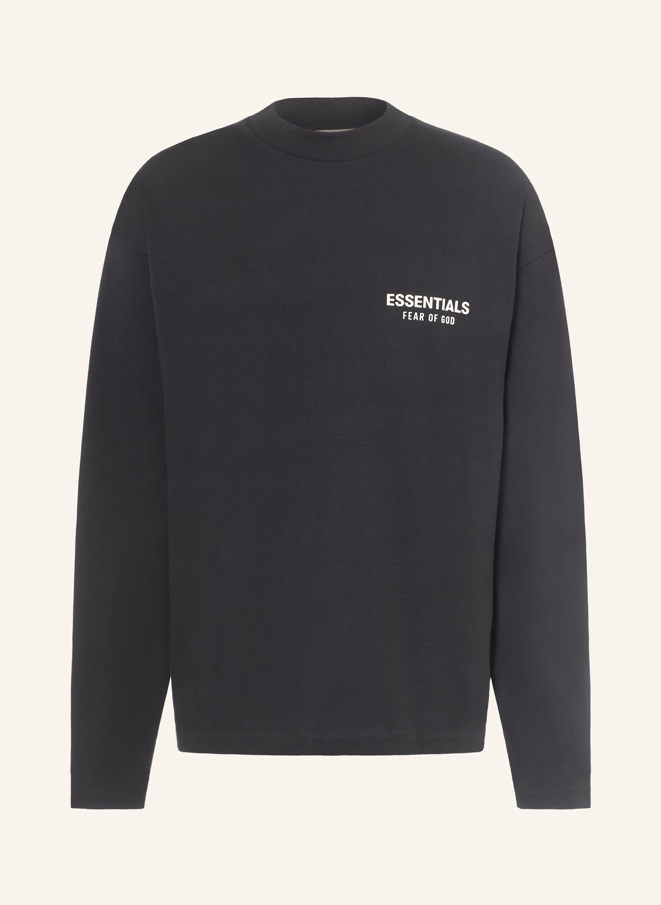 ESSENTIALS - FEAR OF GOD Longsleeve: ZWART