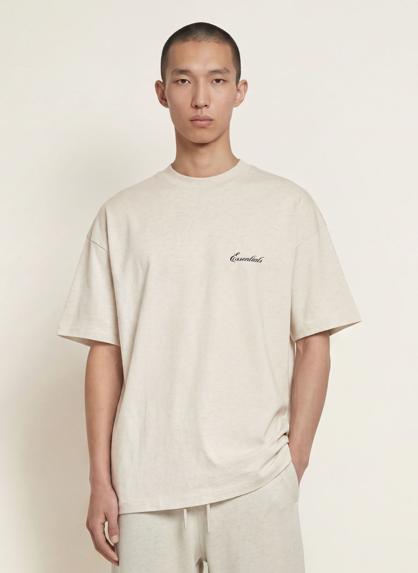 ESSENTIALS - FEAR OF GOD T-shirt: ECRU