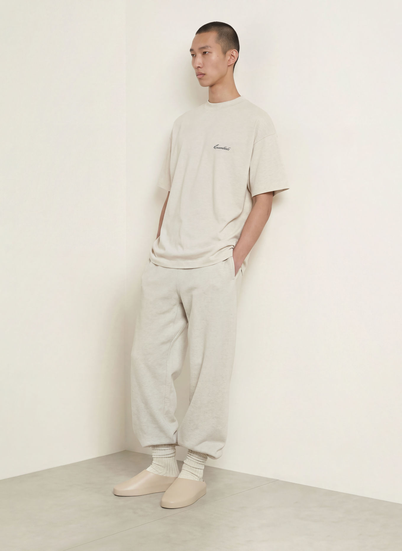 ESSENTIALS - FEAR OF GOD T-shirt: ECRU