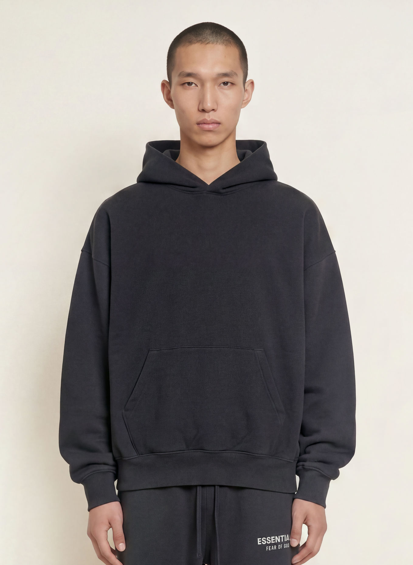 ESSENTIALS - FEAR OF GOD Hoodie: ZWART