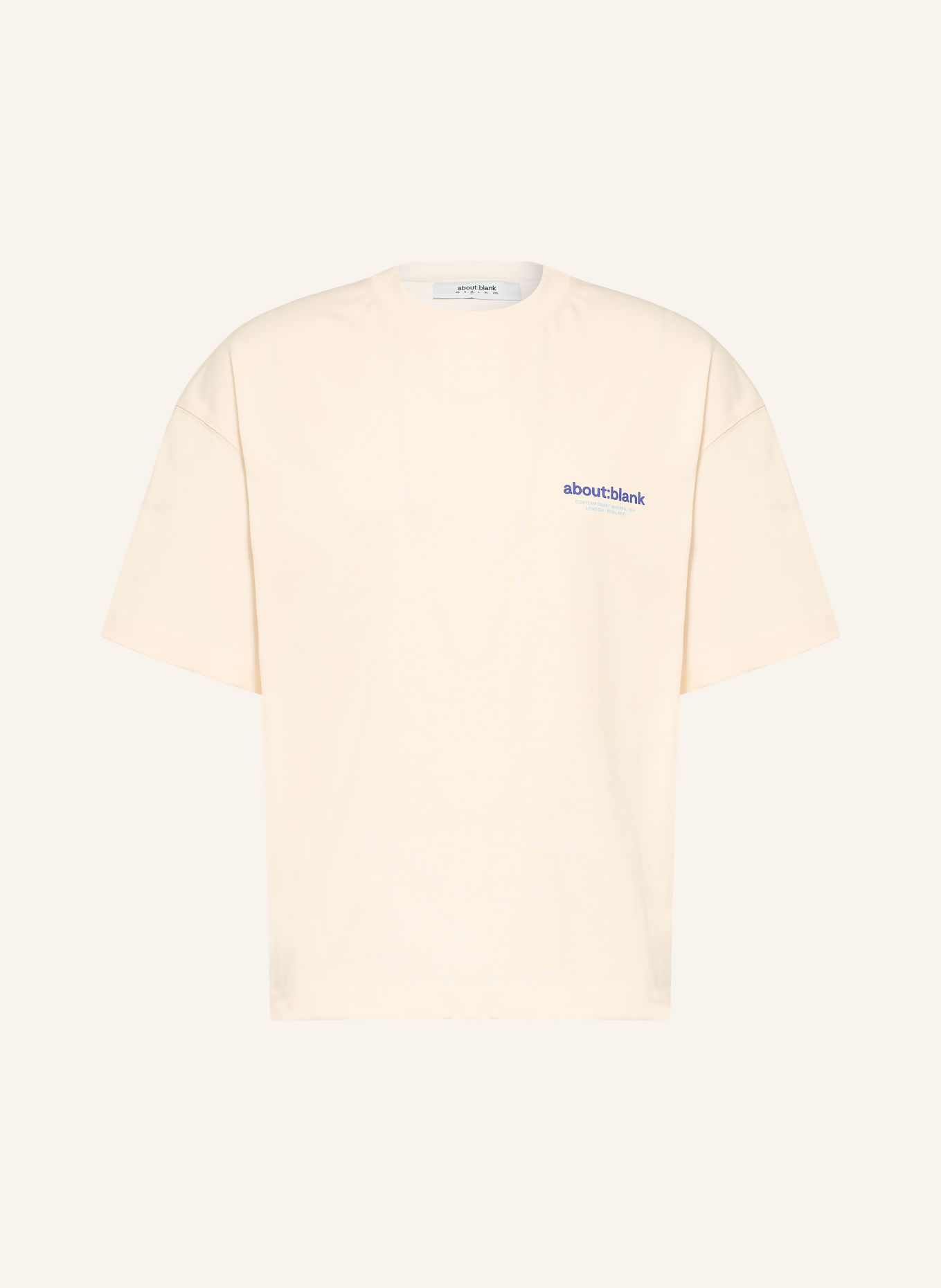 about:blank T-shirt: BEIGE / LICHTBLAUW / DONKERBLAUW