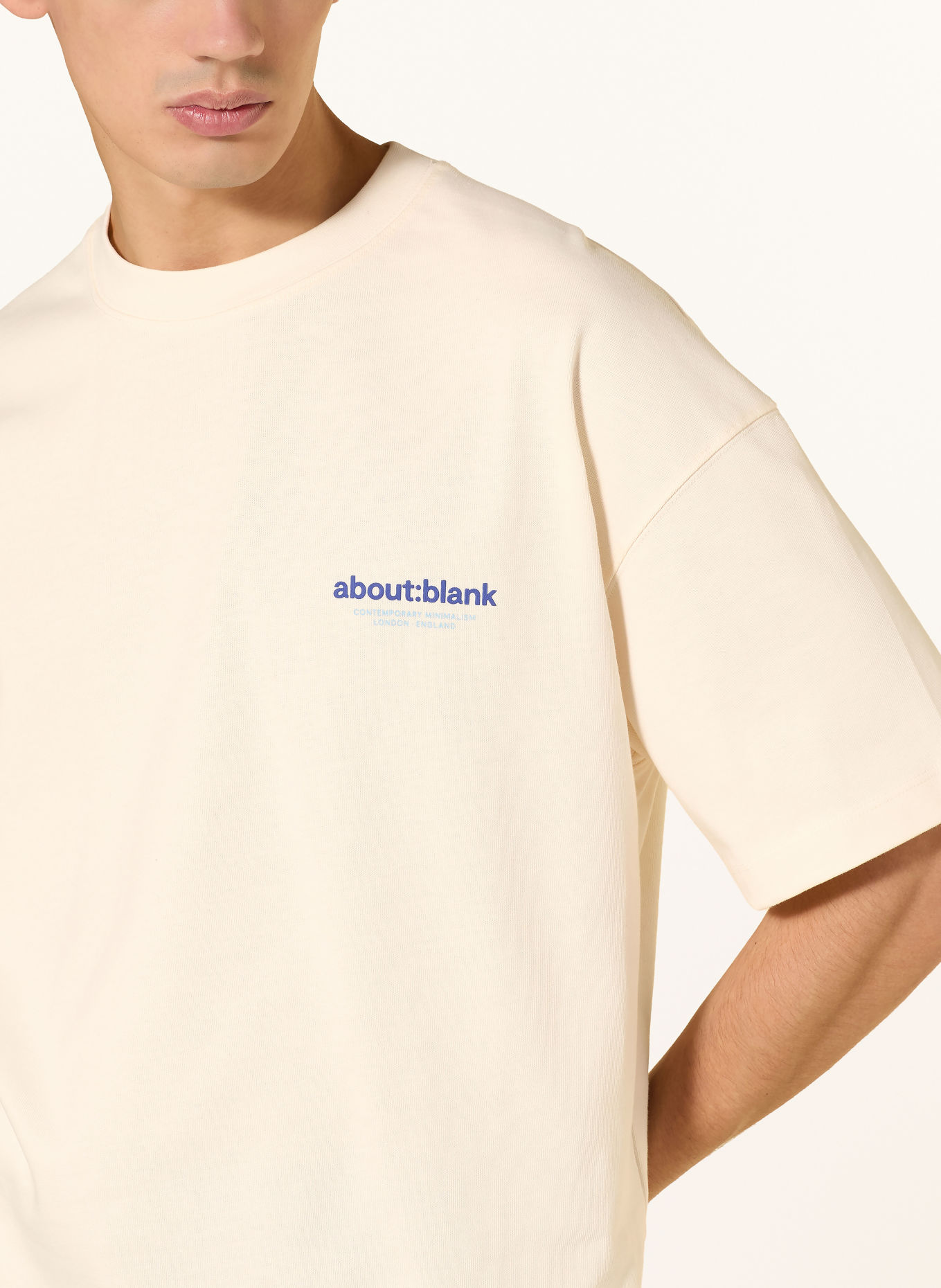 about:blank T-shirt: BEIGE / LICHTBLAUW / DONKERBLAUW
