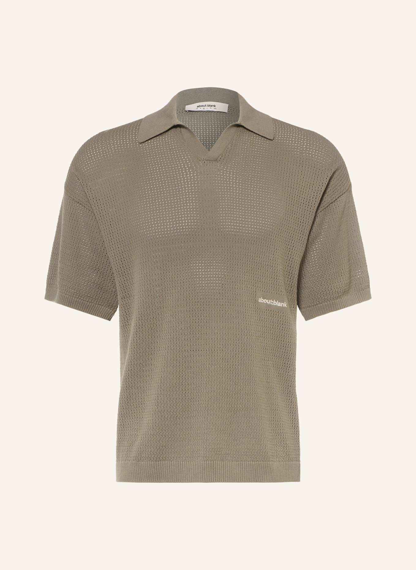 about:blank Knit polo shirt: KHAKI