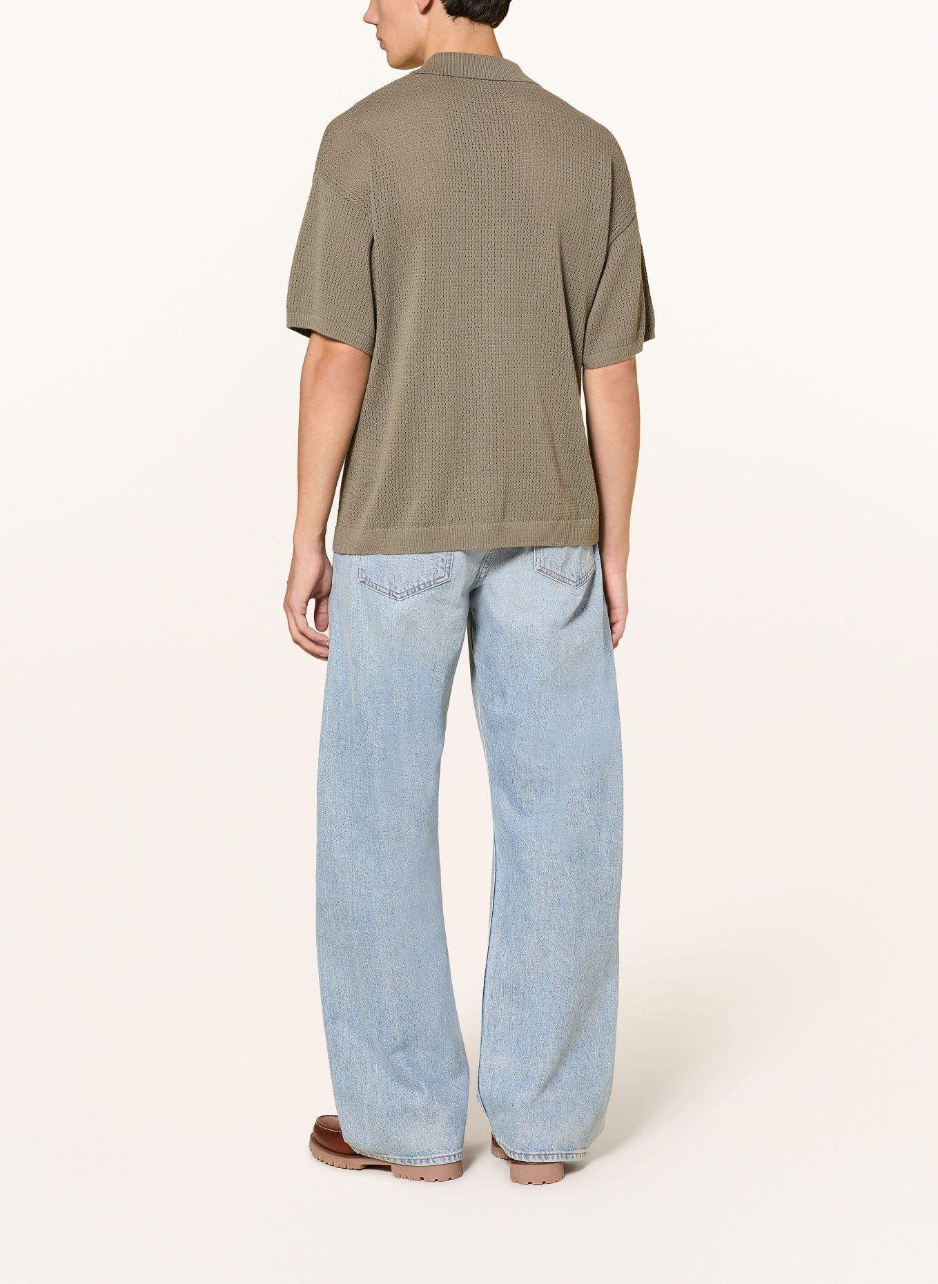 about:blank Knit polo shirt: KHAKI