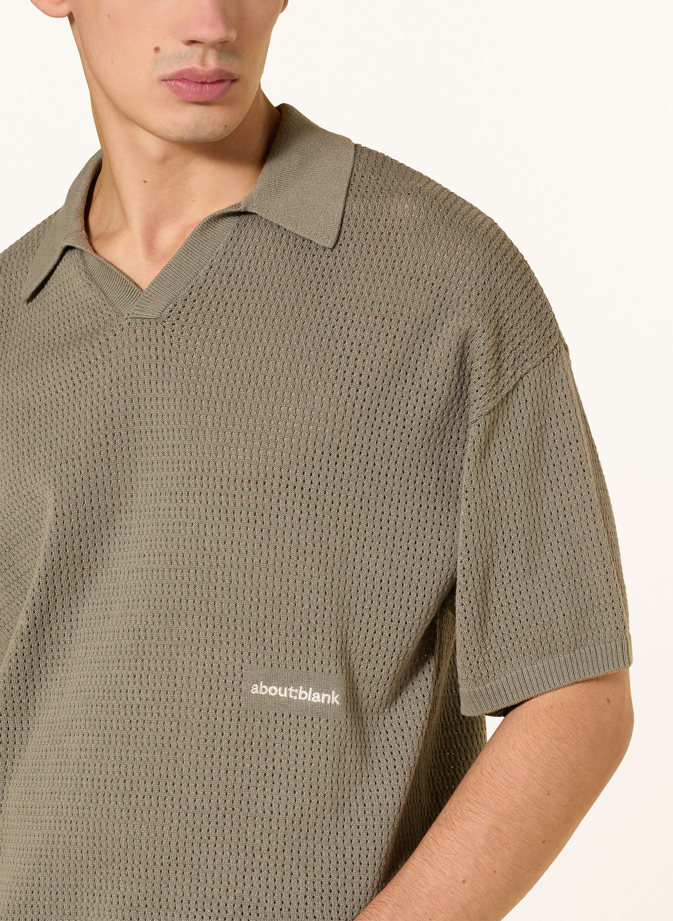 about:blank Knit polo shirt: KHAKI