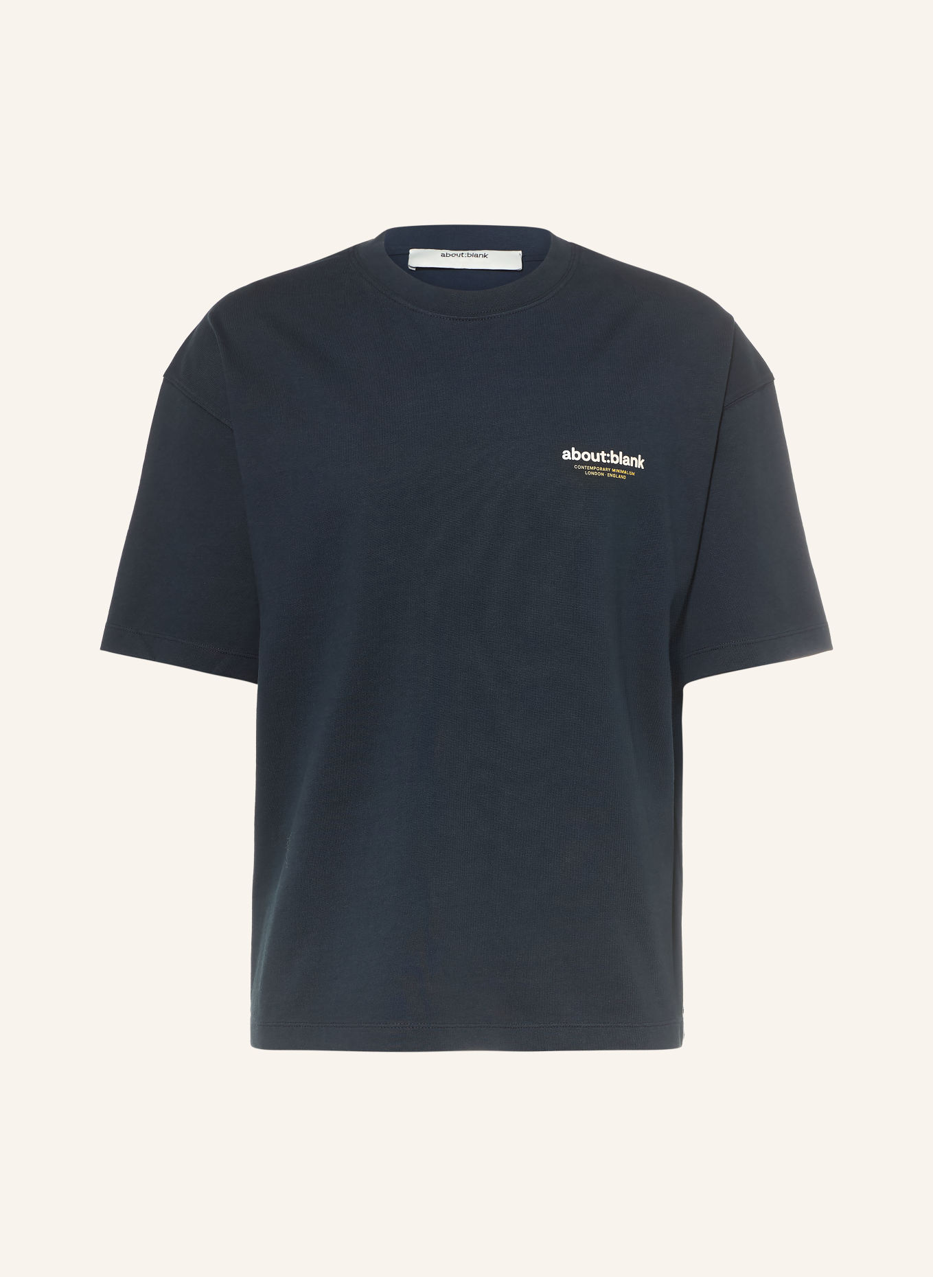 about:blank T-shirt INSIGNIA: BLEU FONCÉ / JAUNE FONCÉ