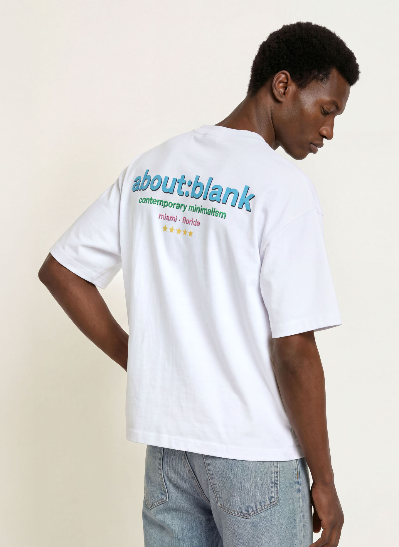 about:blank T-Shirt: WEISS / GRÜN / HELLBLAU