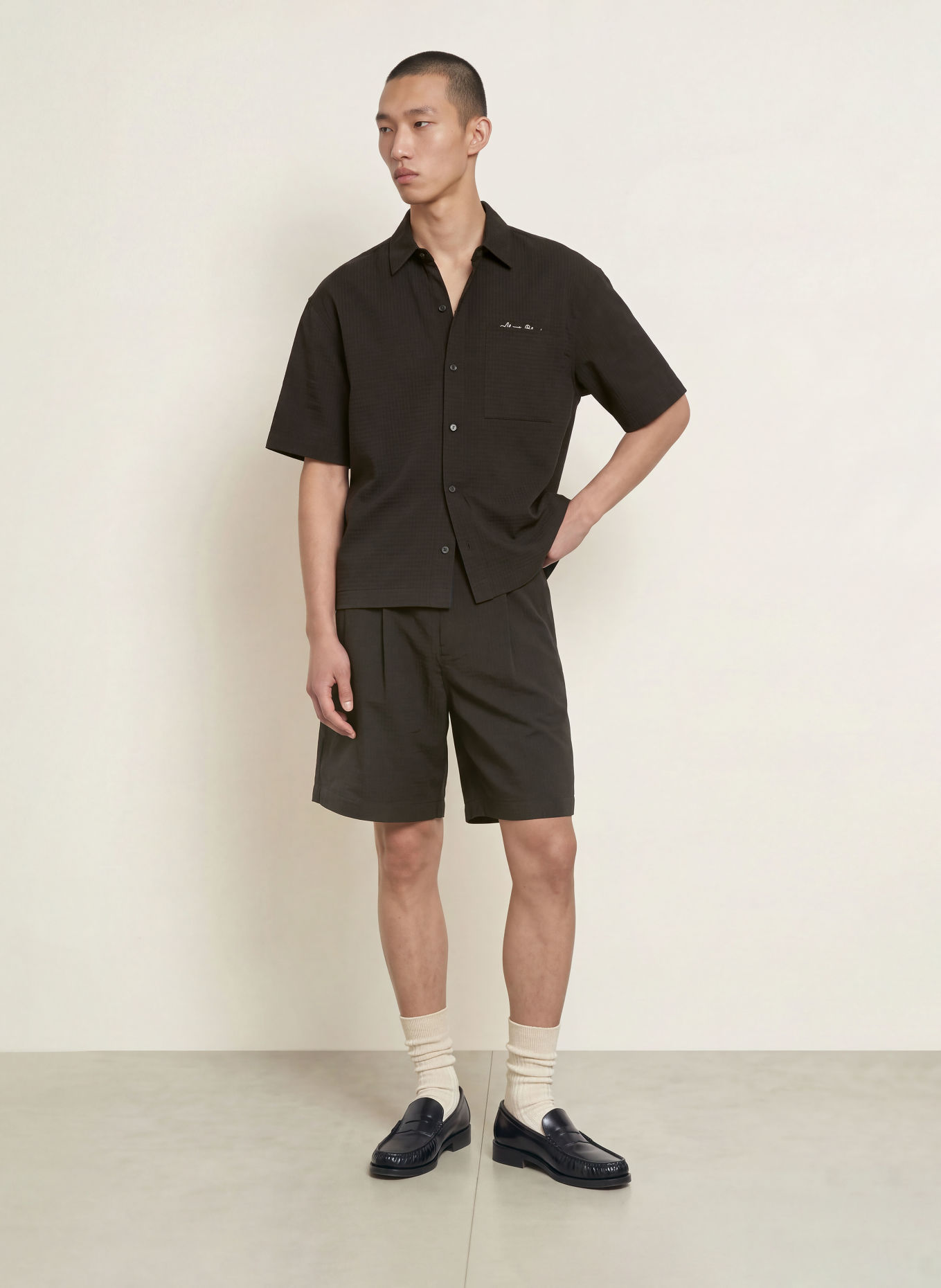 about:blank Short-sleeve shirt: BLACK