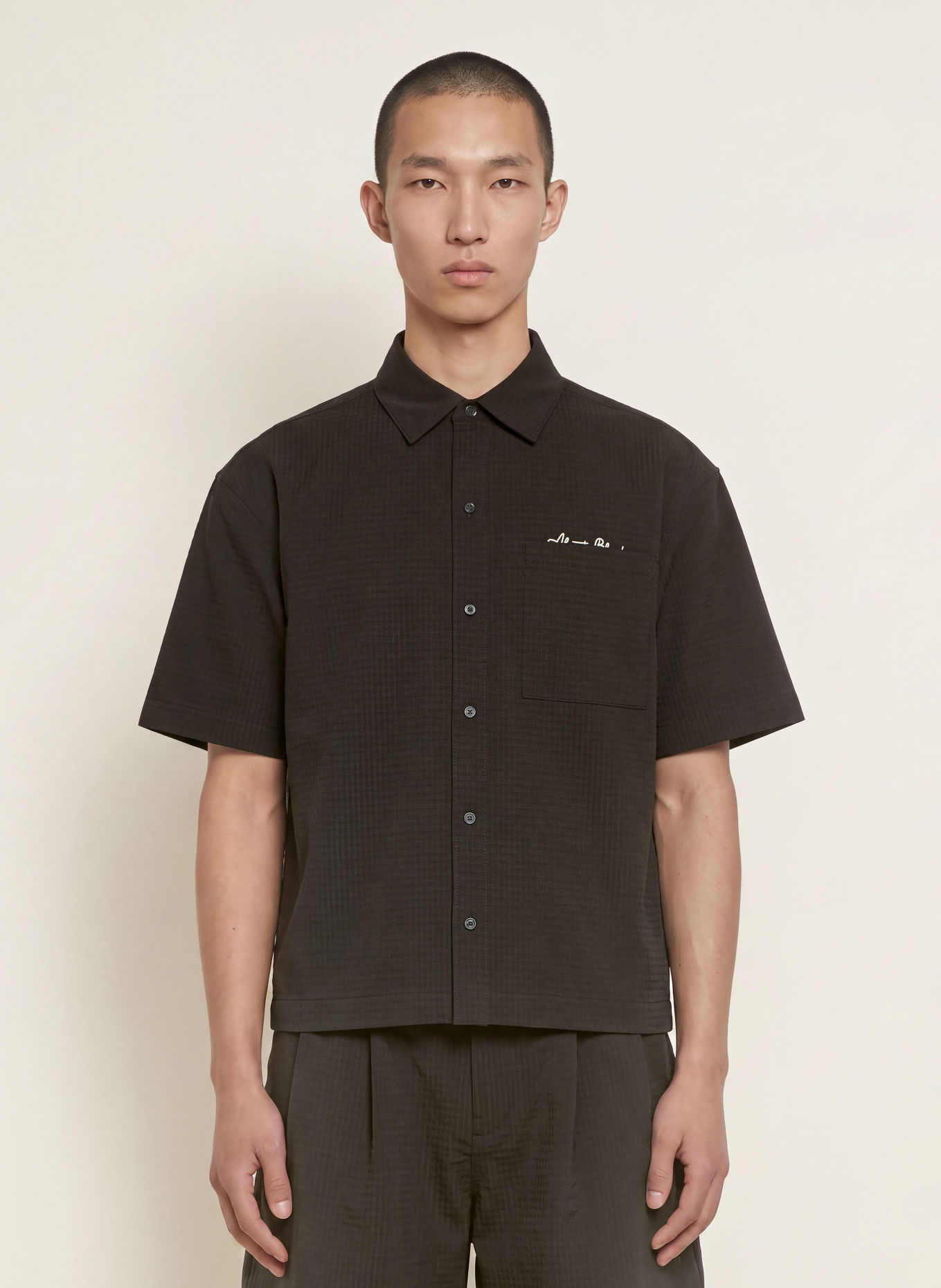 about:blank Short-sleeve shirt: BLACK