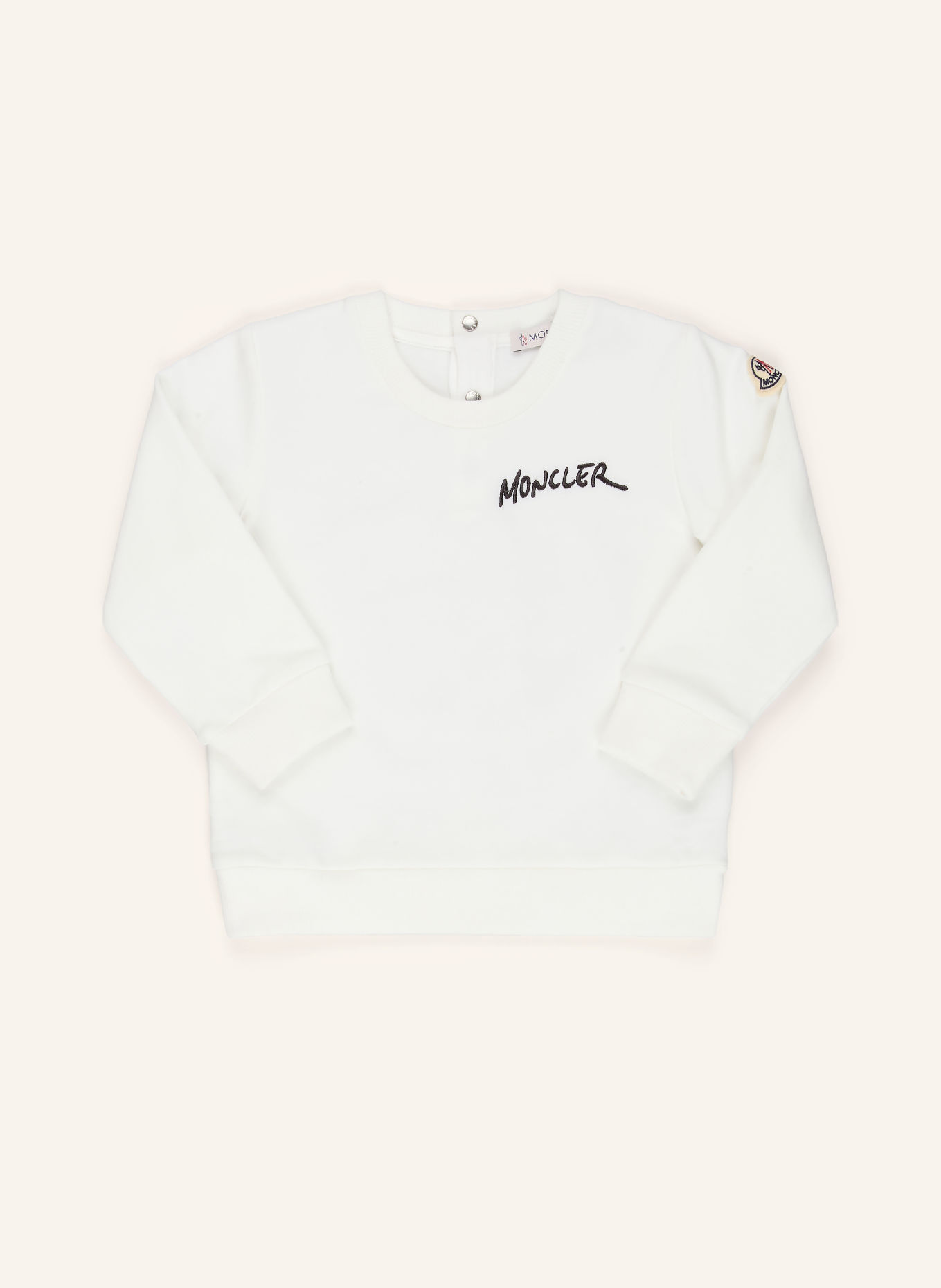 MONCLER enfant Set: hanorac și pantaloni de trening: ALB / NEGRU
