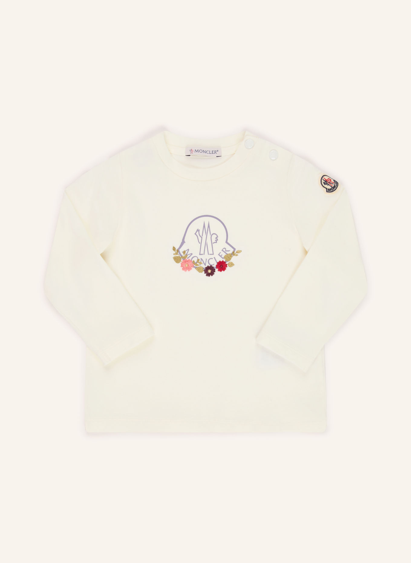 MONCLER enfant Tricouri cu mânecă lungă: ECRU / ROȘU DESCHIS / ROȘU ÎNCHIS