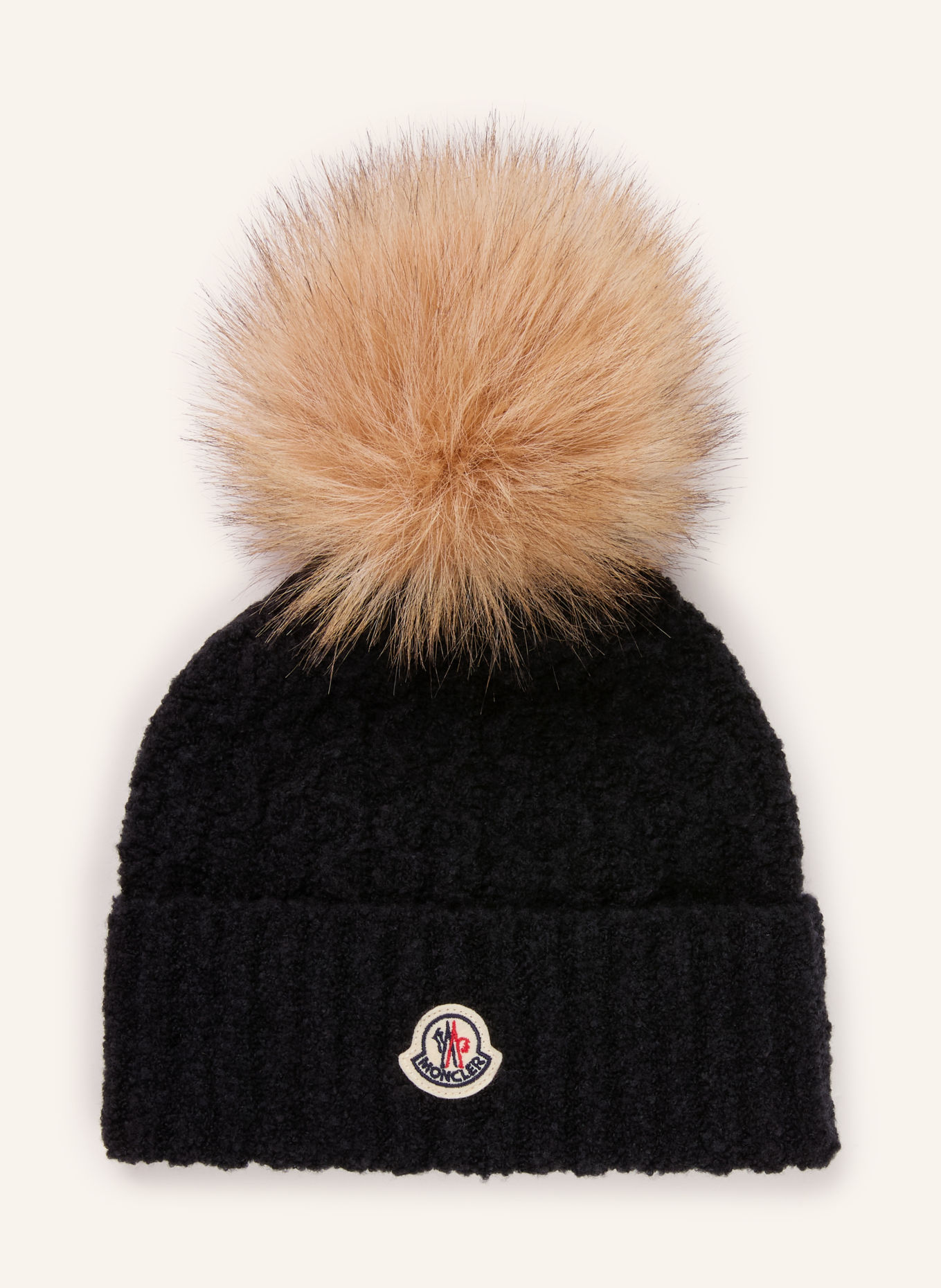 MONCLER enfant Zestaw: Czapka i Komin: CZARNY / BEŻOWY