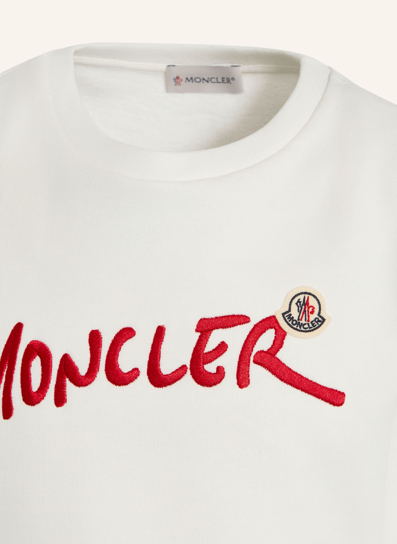 MONCLER enfant Sweatshirt: CREME / ROT